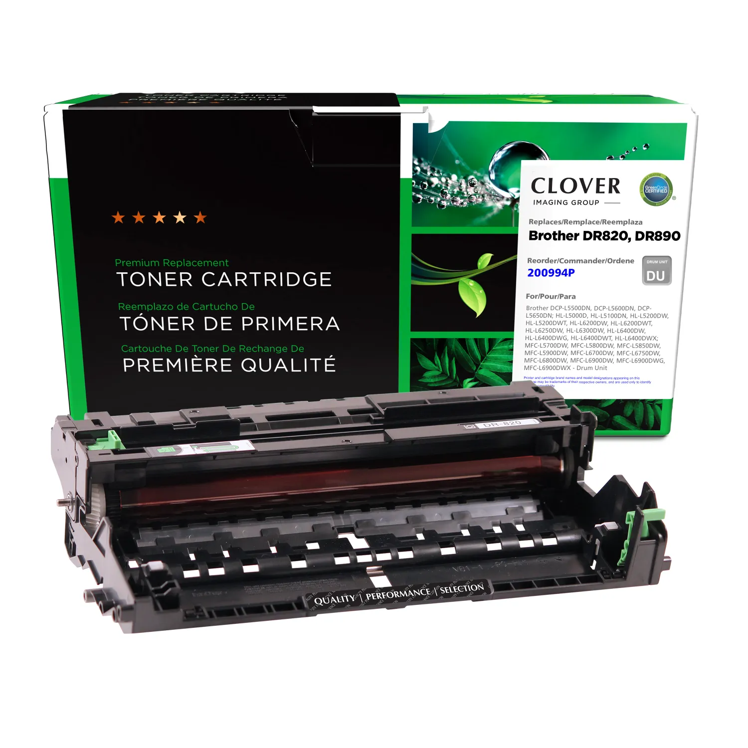 Clover Remanufactured Drum Unit for Brother DR820/DR890 200994P