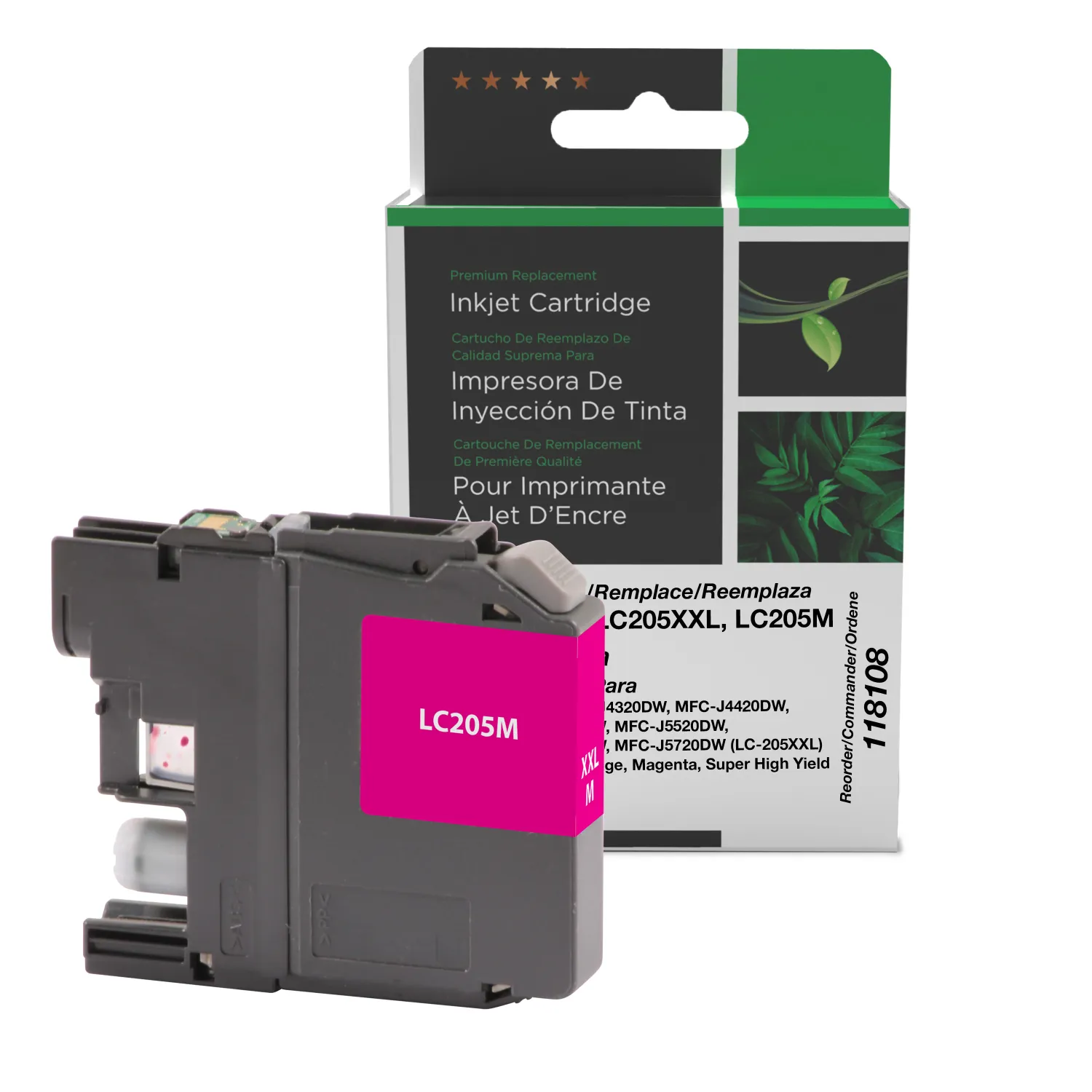 Clover Remanufactured Super High Yield Magenta Ink Cartridge for Brother LC205XXL 118108