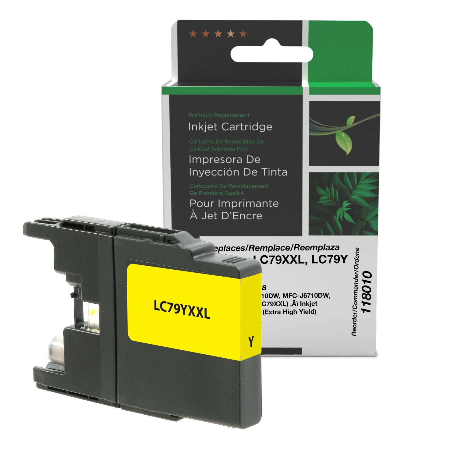 Clover Remanufactured Extra High Yield Yellow Ink Cartridge for Brother LC79XXL 118010