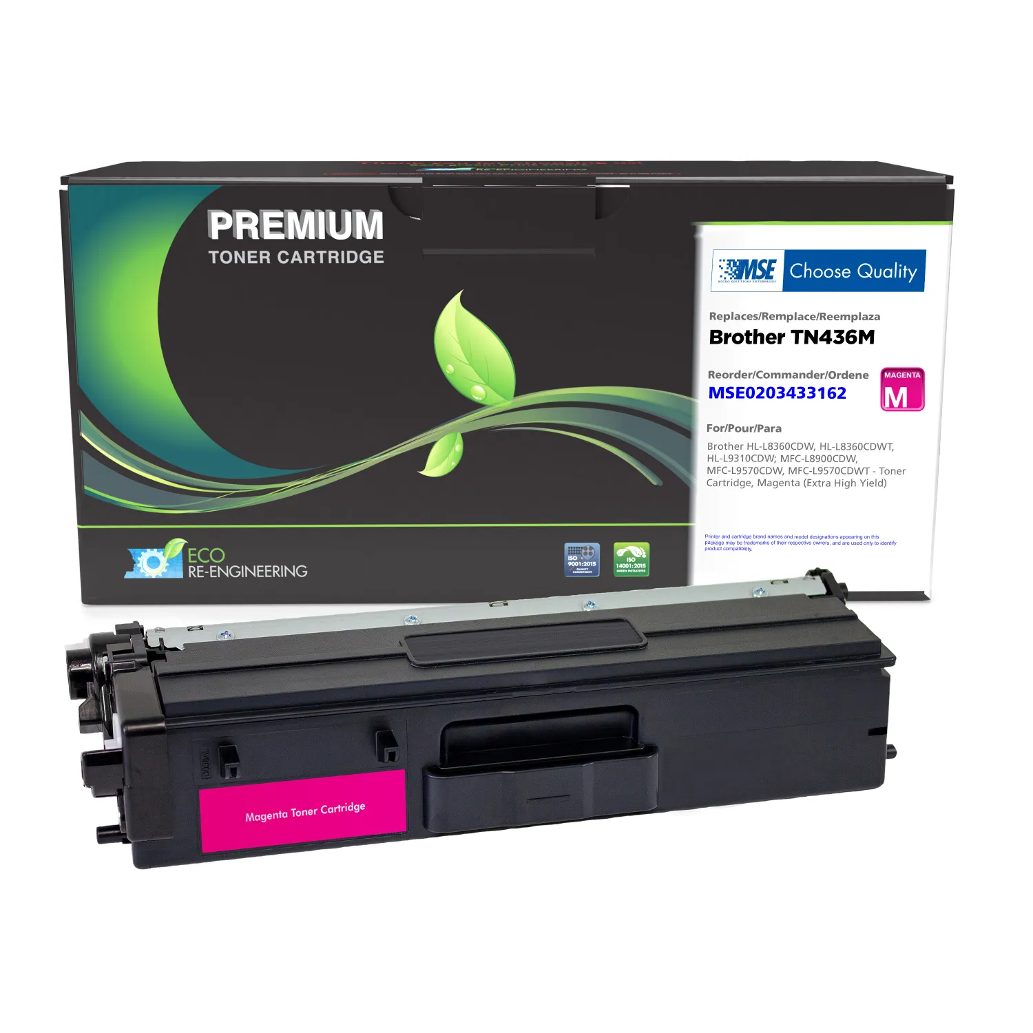 Remanufactured Magenta Extra High-Yield Toner, Replacement for TN436M, 6,500 Page-Yield Remanufactured Magenta Extra High-Yield Toner, Replacement for TN436M, 6,500 Page-Yield