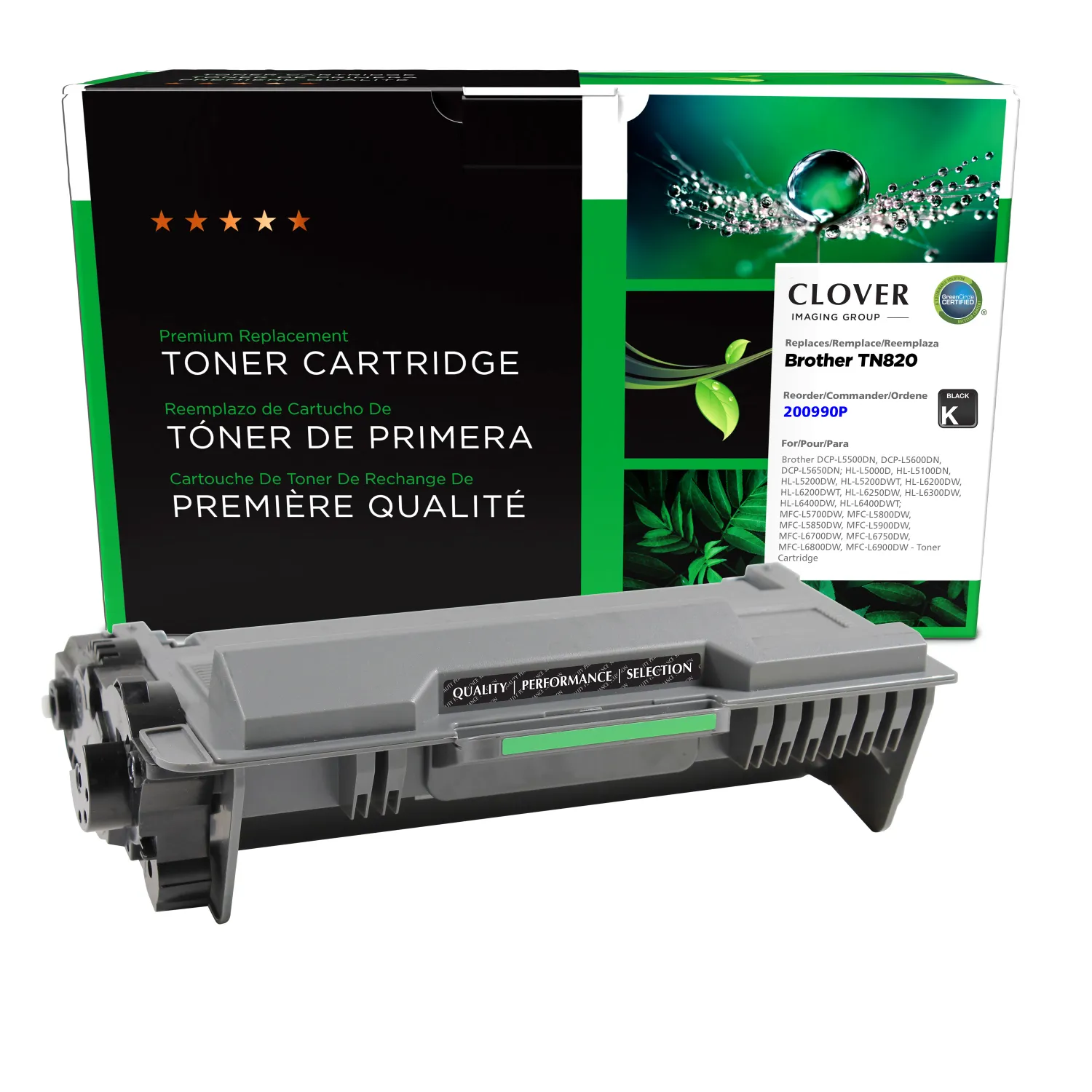 Clover Remanufactured Toner Cartridge For Brother TN820 200990P