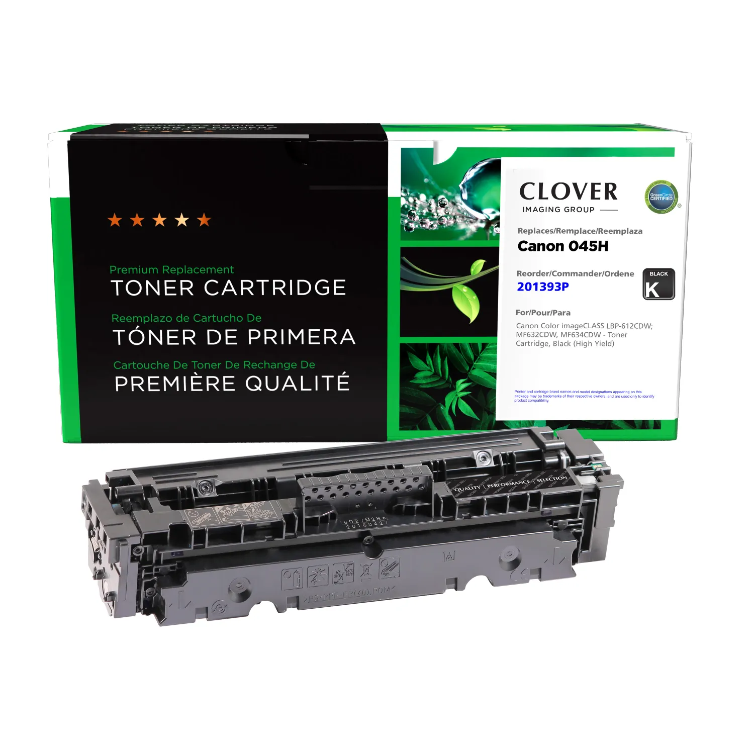 Clover Remanufactured High Yield Black Toner Cartridge for Canon 045H (1246C001) 201393P