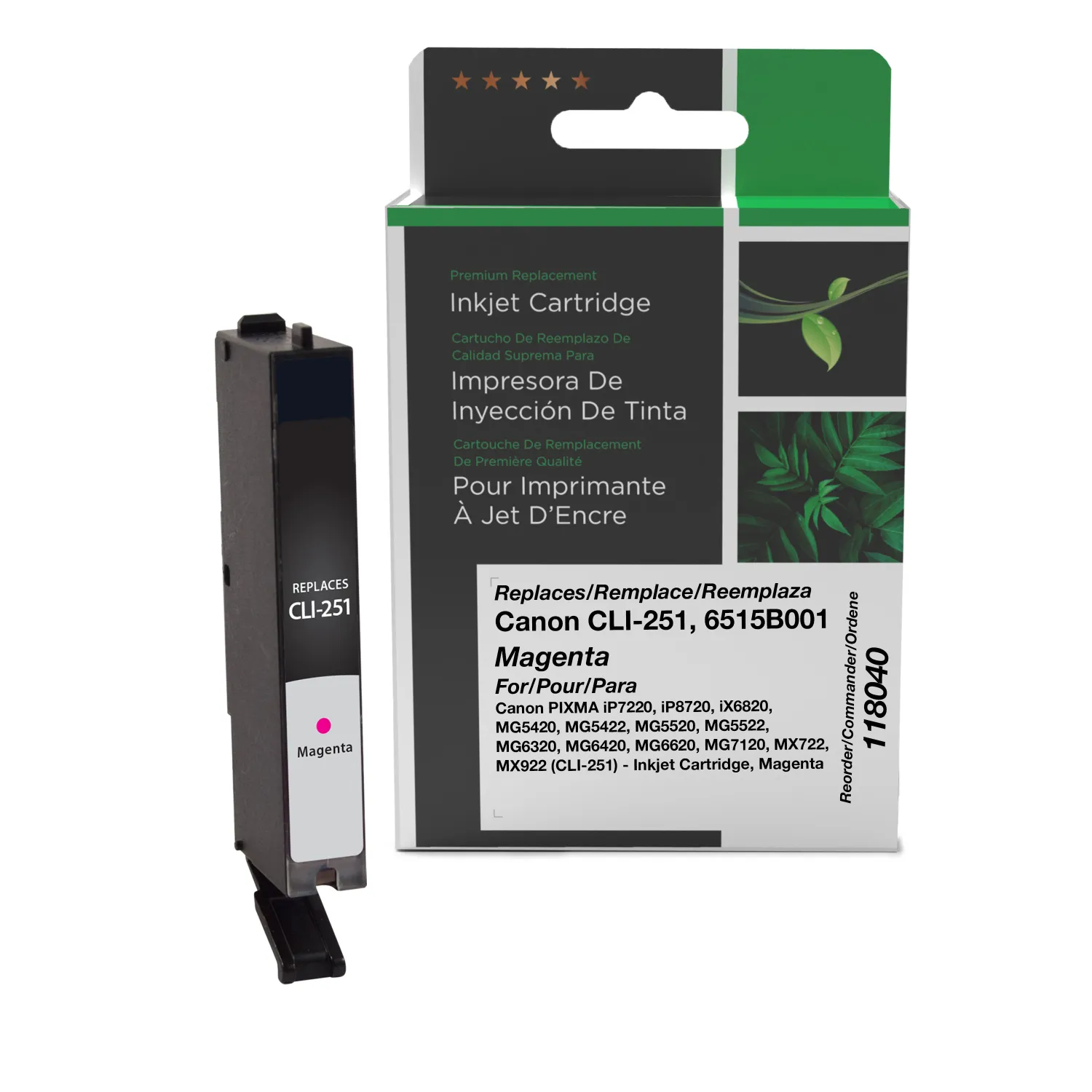 Clover Remanufactured Magenta Ink Cartridge for Canon CLI-251 (6515B001) 118040