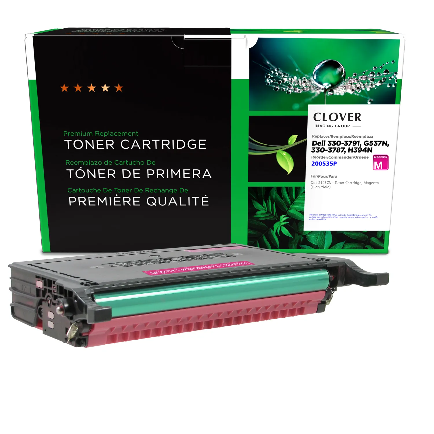 Clover Remanufactured High Yield Magenta Toner Cartridge for Dell 2145 200535P