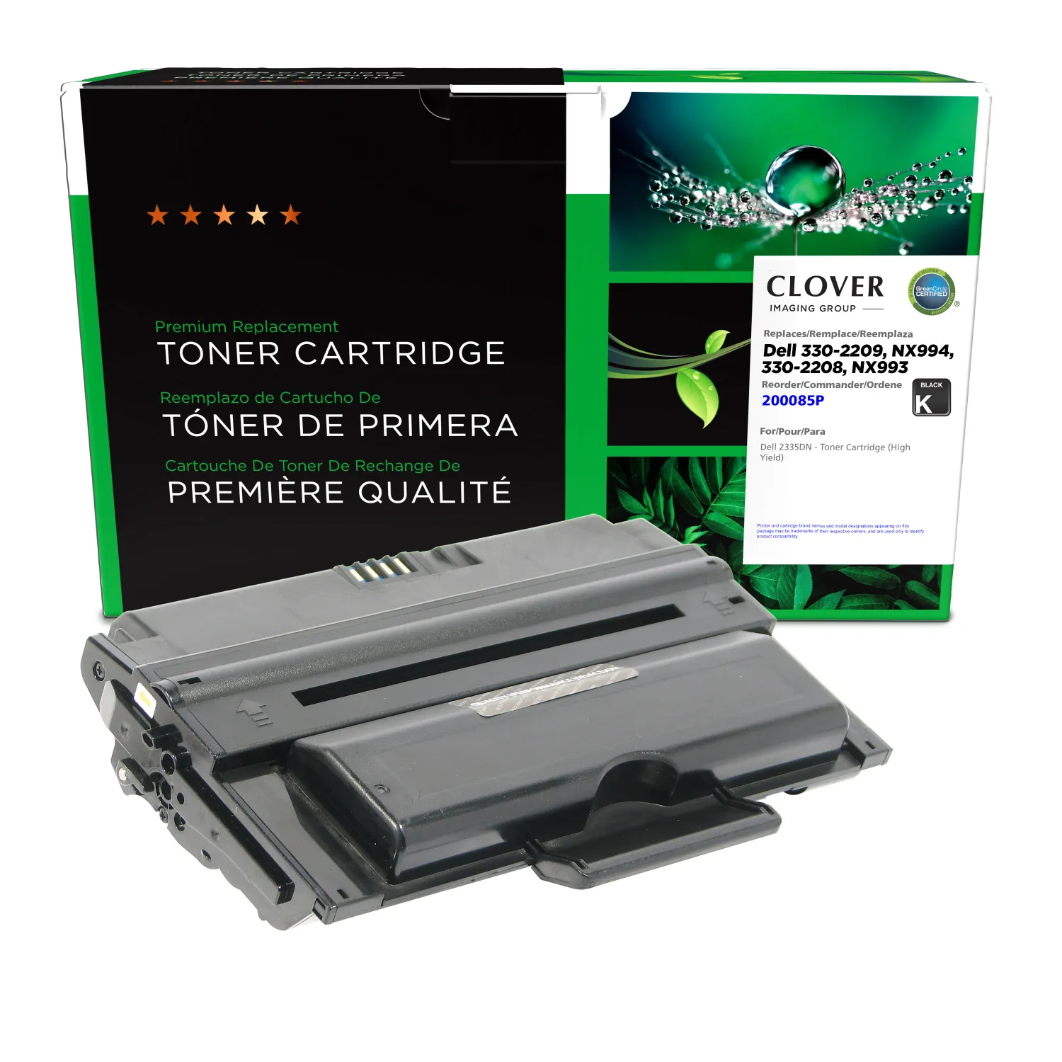 Clover Remanufactured High Yield Toner Cartridge for Dell 2335DN 200085P
