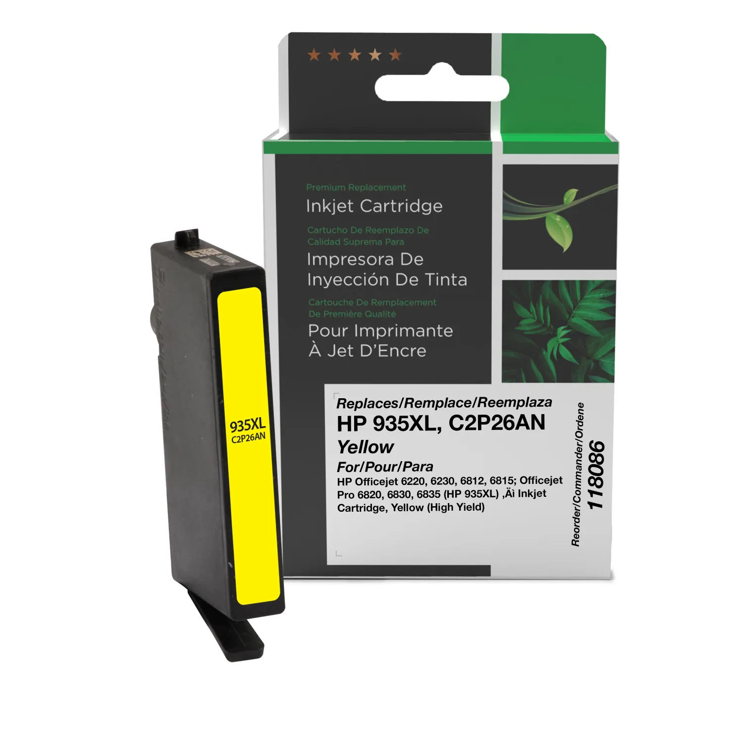 Clover Remanufactured High Yield Yellow Ink Cartridge for HP 935XL (C2P26AN) 118086