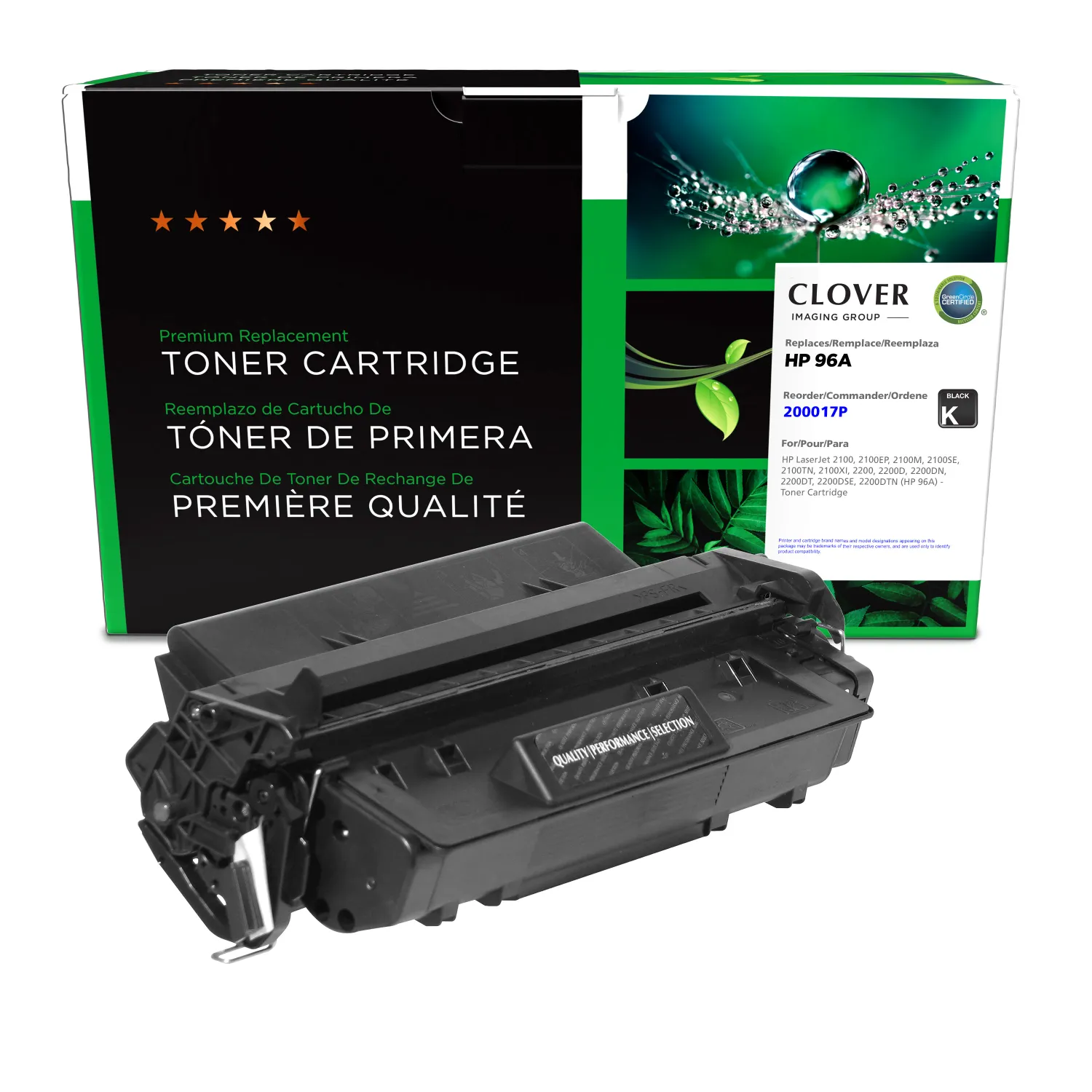 Clover Remanufactured Toner Cartridge for HP 96A (C4096A) 200017P