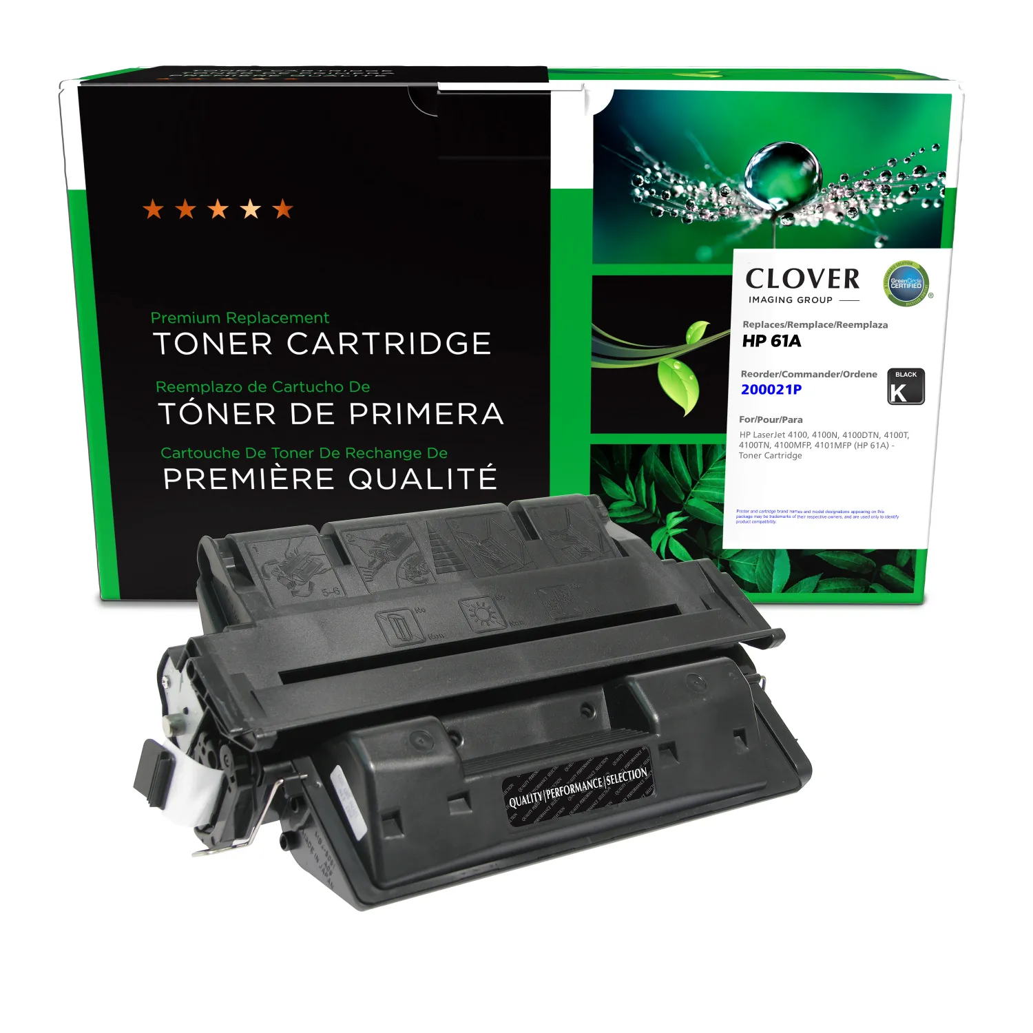Clover Remanufactured Toner Cartridge for HP 61A (C8061A) 200021P