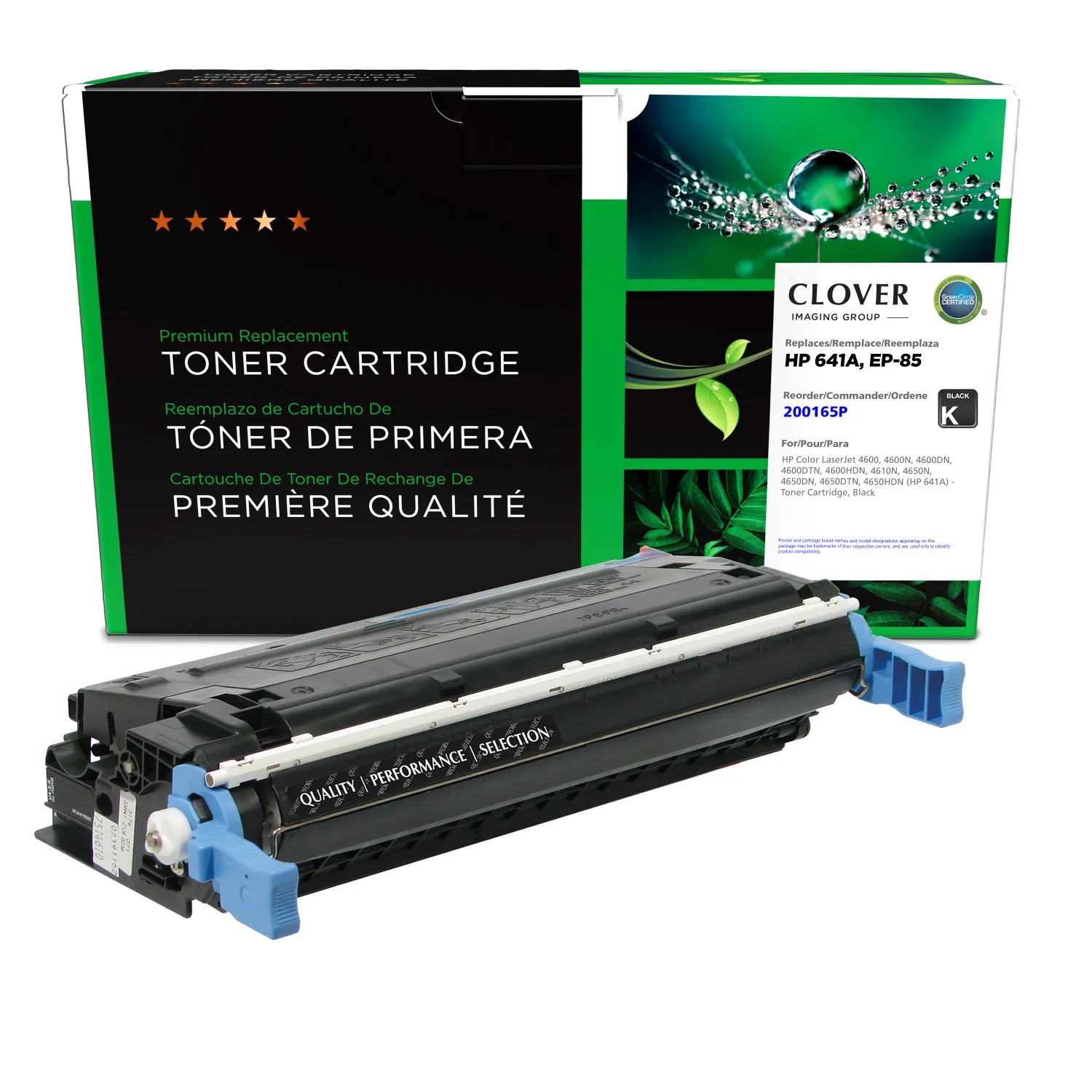 Clover Remanufactured Black Toner Cartridge for HP 641A (C9720A) 200165P