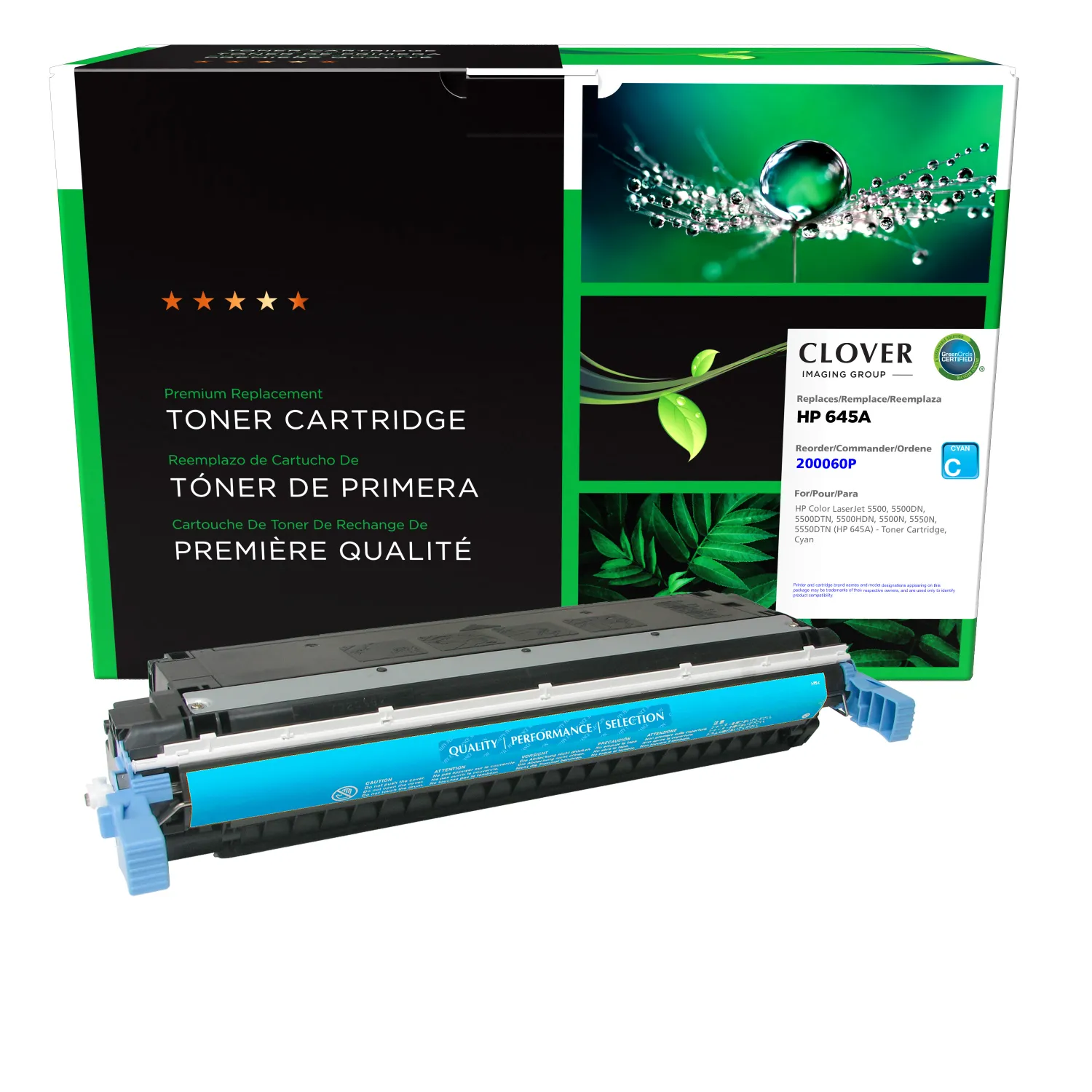 Clover Remanufactured Cyan Toner Cartridge for HP 645A (C9731A) 200060P