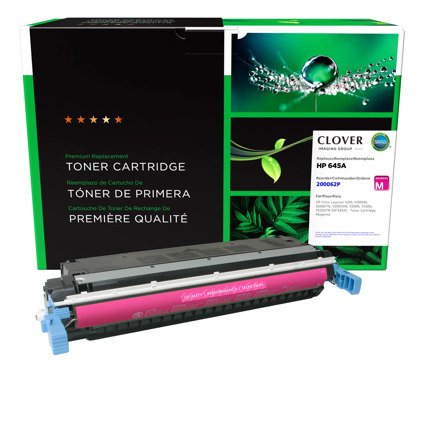 Clover Remanufactured Magenta Toner Cartridge for HP 645A (C9733A) 200062P