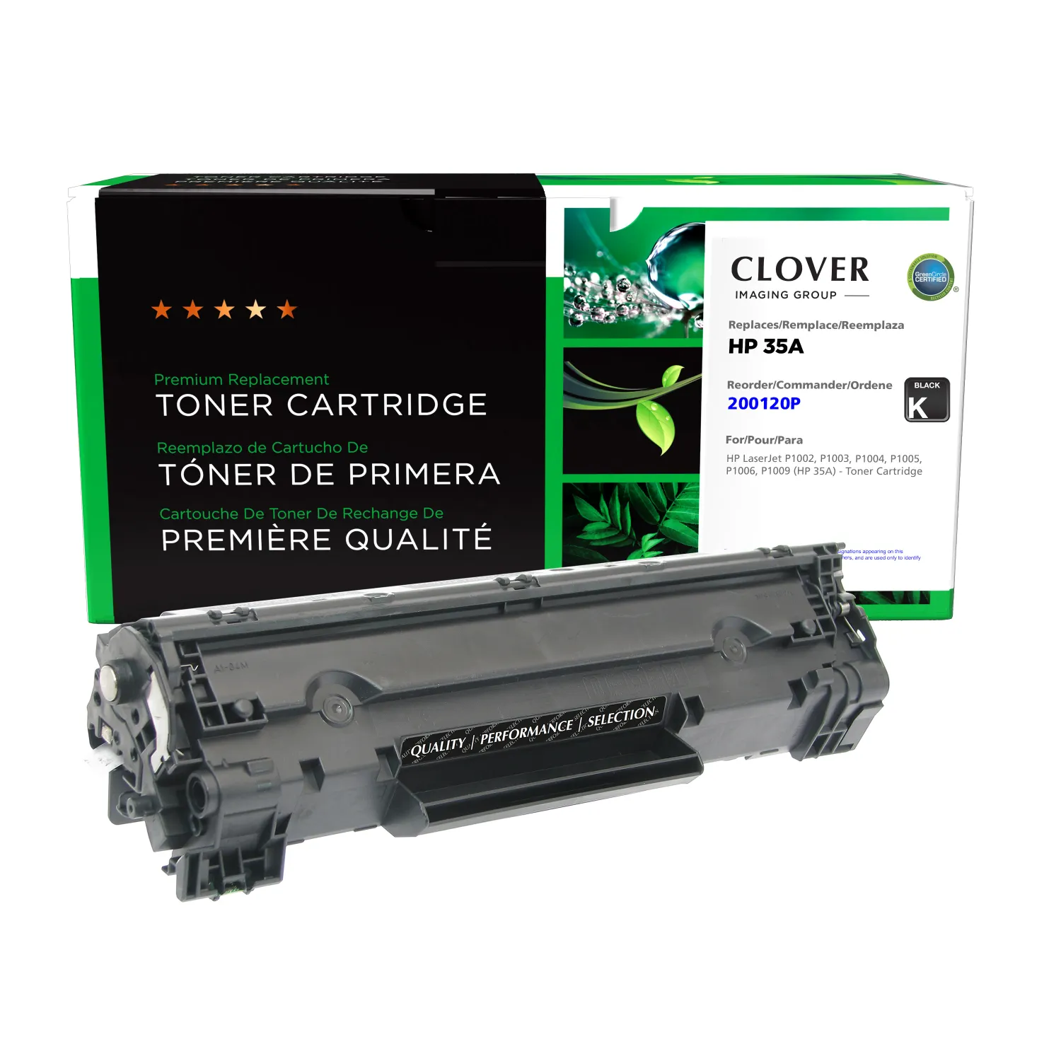 Clover Remanufactured Toner Cartridge for HP 35A (CB435A) 200120P