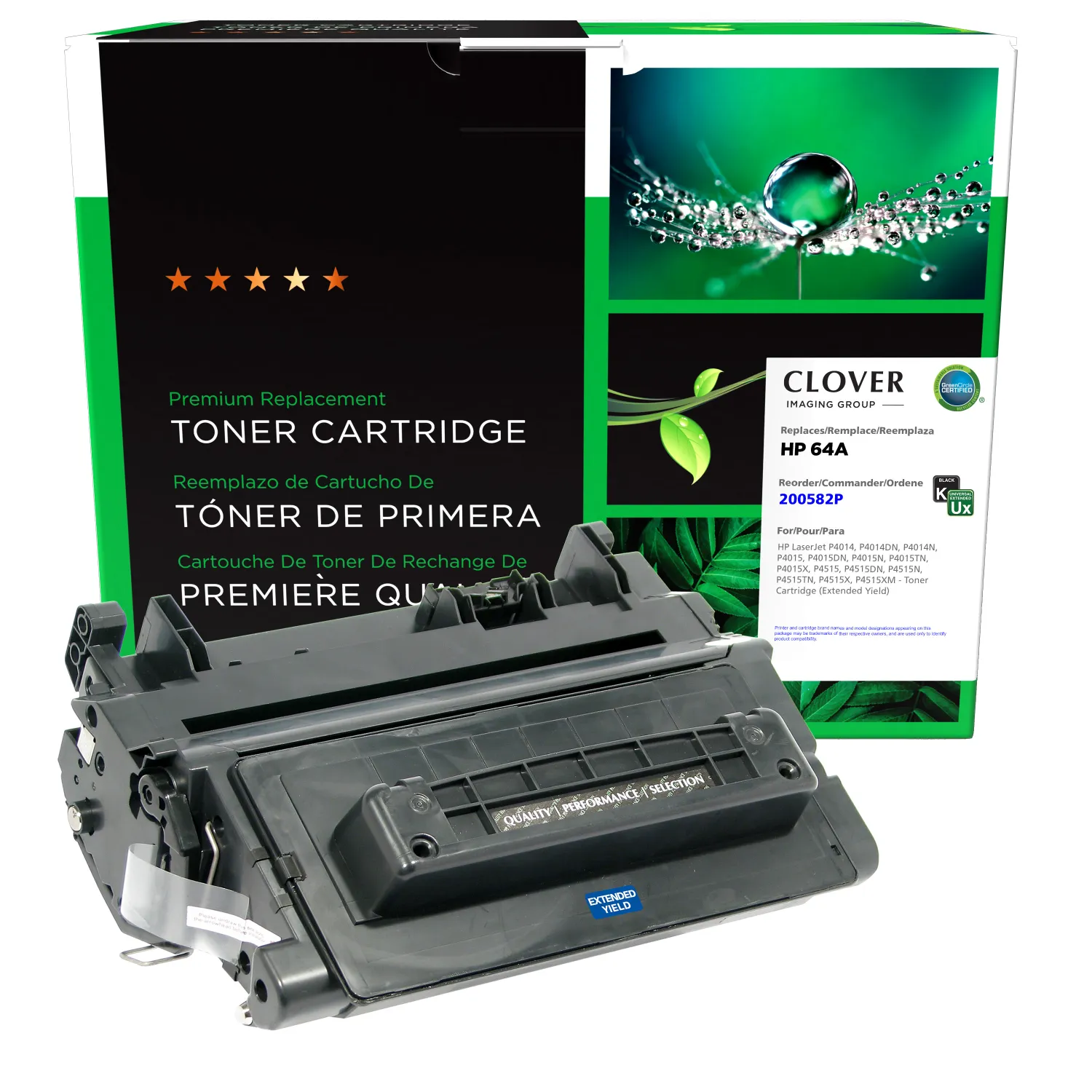 Clover Remanufactured Extended Yield Toner Cartridge for HP CC364A 200582P