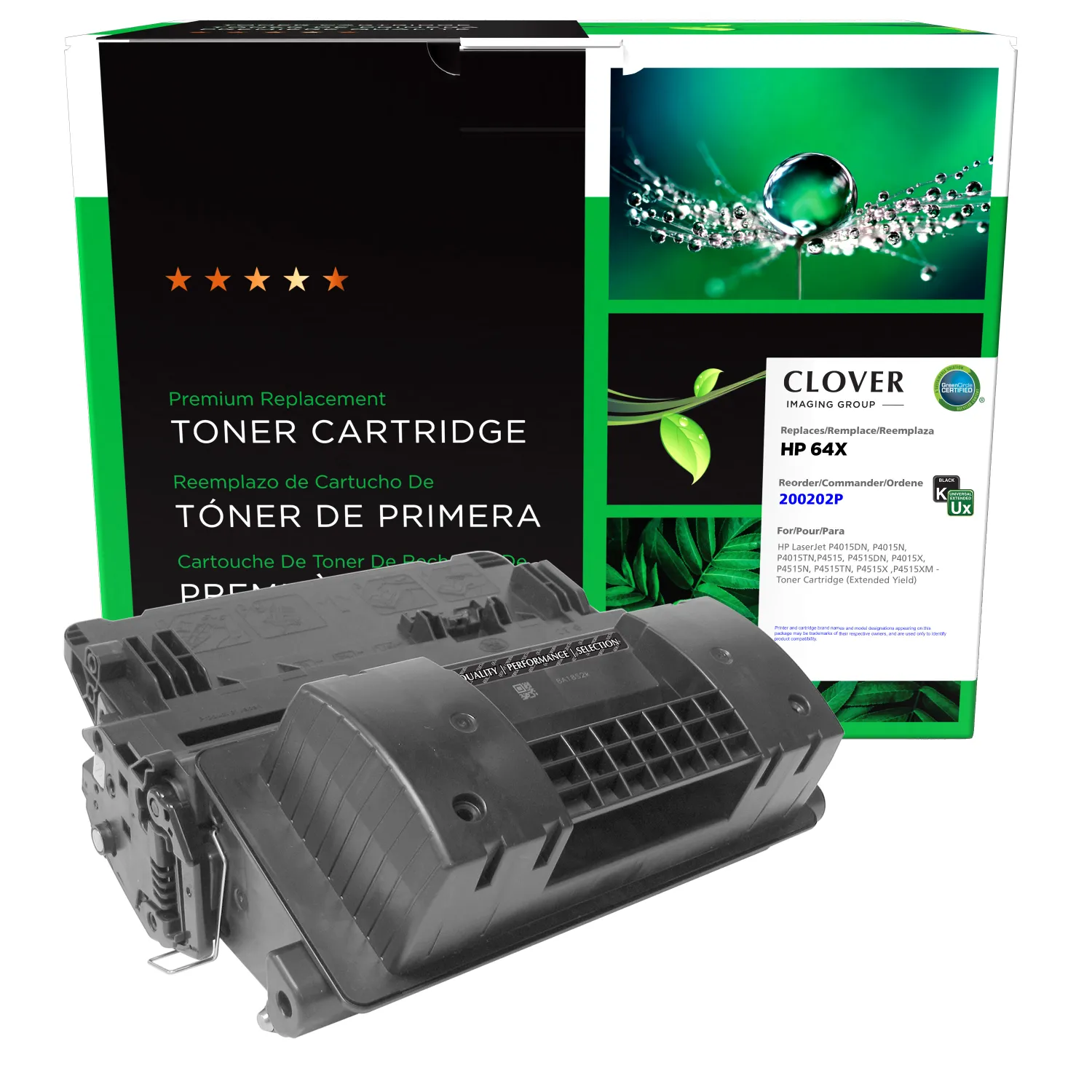 Clover Remanufactured Extended Yield Toner Cartridge for HP CC364X 200202P