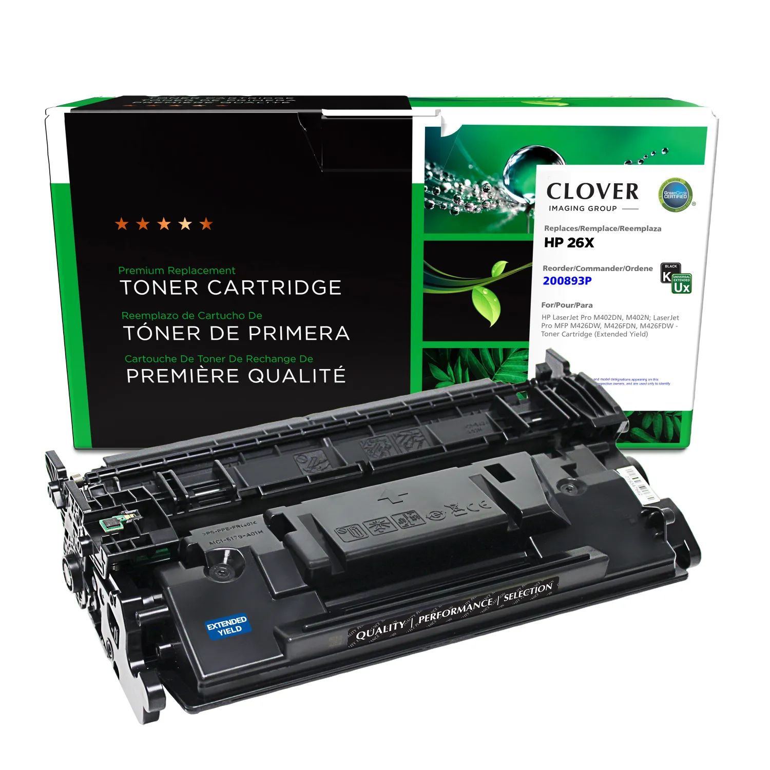 Clover Remanufactured Extended Yield Toner Cartridge for HP CF226X 200893P