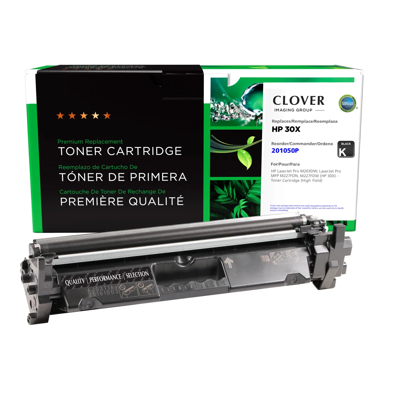 Clover Remanufactured High Yield Toner Cartridge for HP 30X (CF230X) 201050P