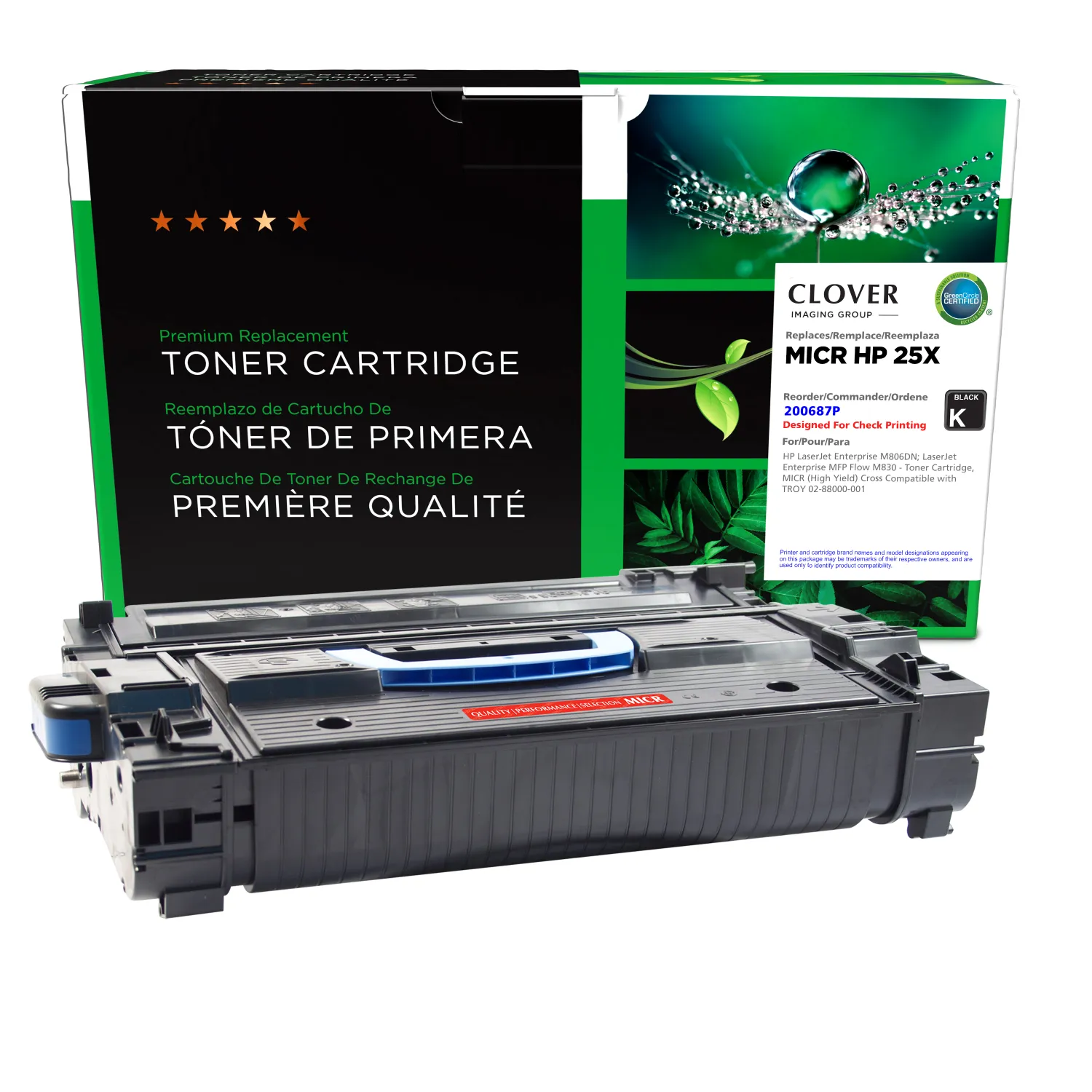 Clover Remanufactured 25X MICR High Yield Toner Cartridge for HP CF325X 200687P