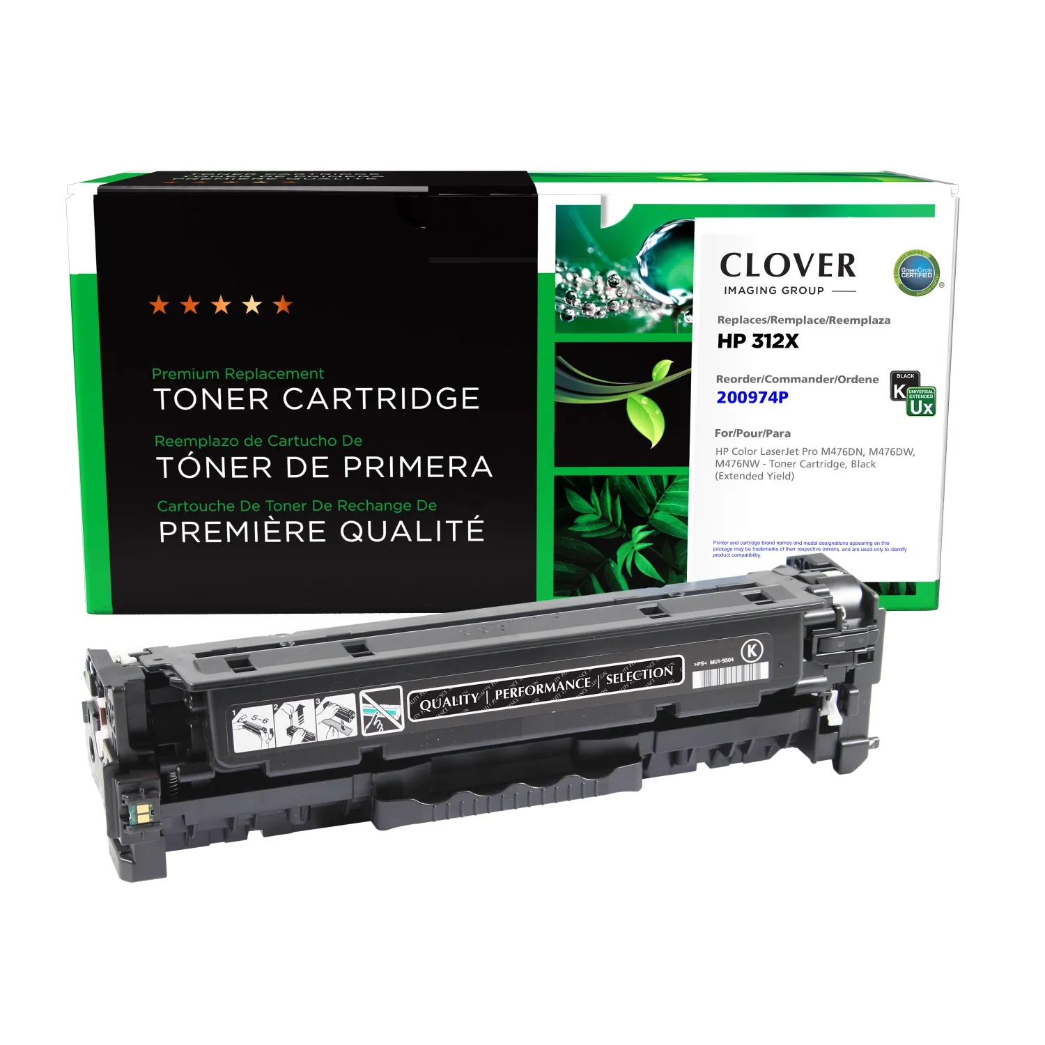 Clover Remanufactured Extended Yield Black Toner Cartridge for HP CF380X 200974P