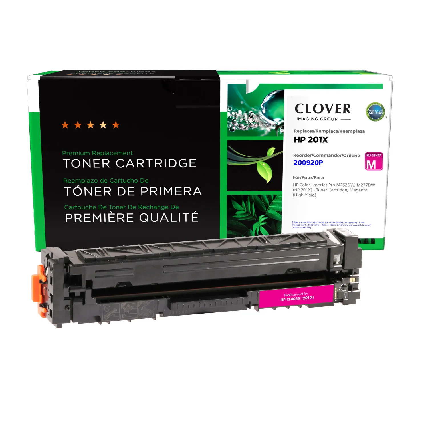 Clover Remanufactured High Yield Magenta Toner Cartridge for HP 201X (CF403X) 200920P