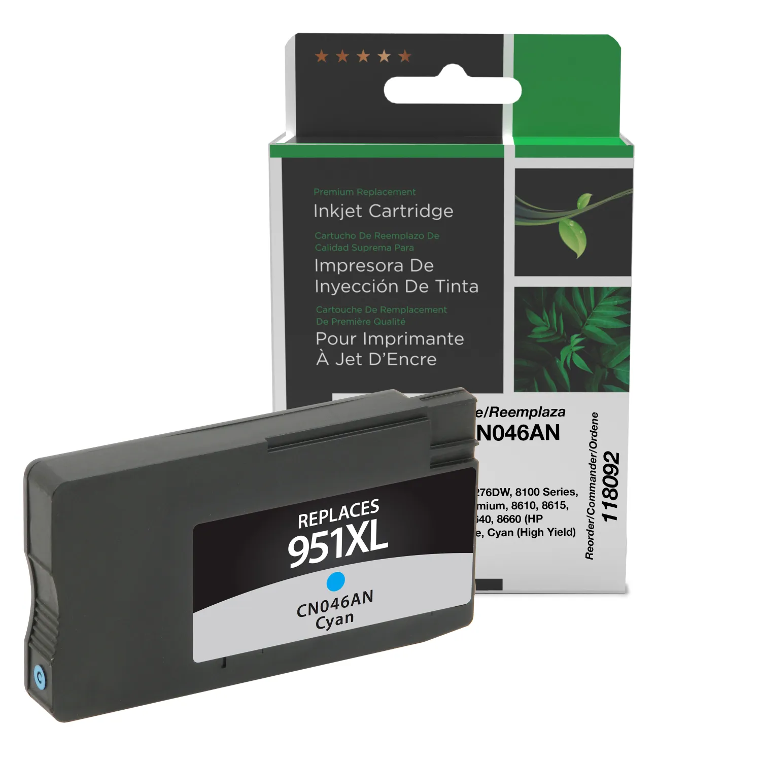 Clover Remanufactured High Yield Cyan Ink Cartridge for HP 951XL (CN046AN) 118092