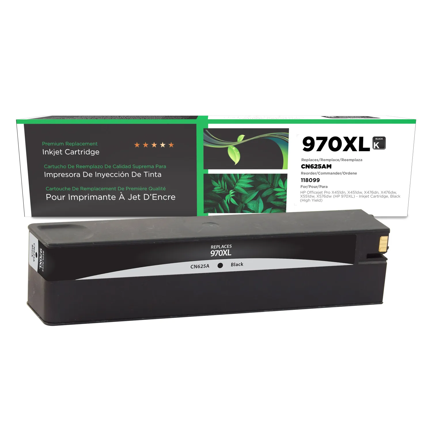 Clover Remanufactured High Yield Black Ink Cartridge for HP 970XL (CN625AM) 118099