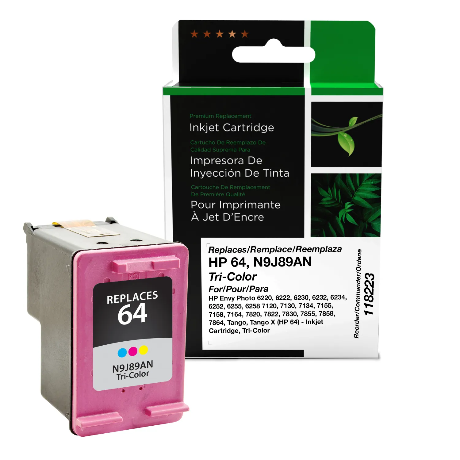 Clover Remanufactured Tri-Color Ink Cartridge for HP 64 (N9J89AN) 118223