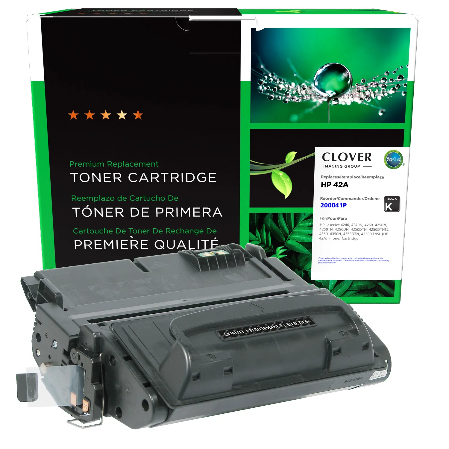 Clover Remanufactured Toner Cartridge for HP 42A (Q5942A) 200041P