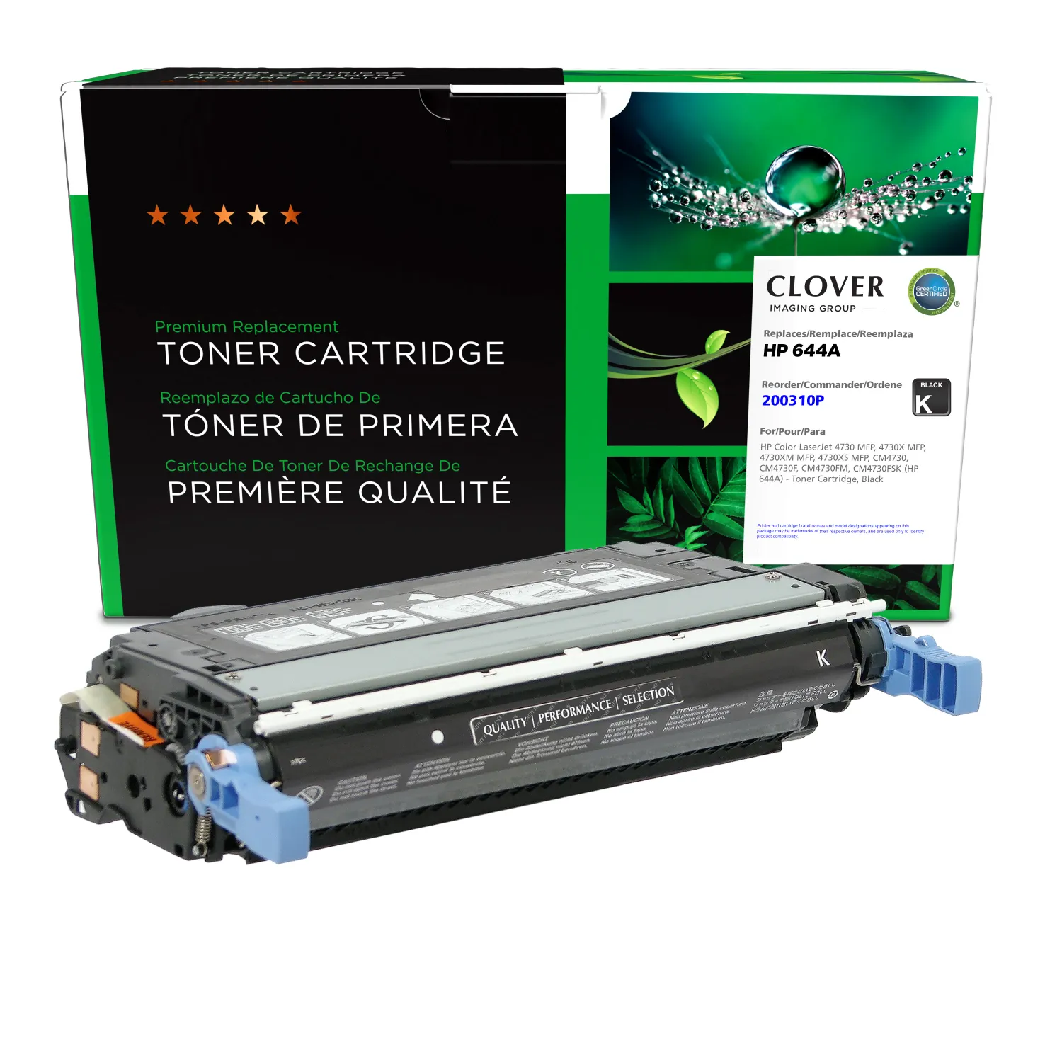 Clover Remanufactured Black Toner Cartridge for HP 644A (Q6460A) 200310P