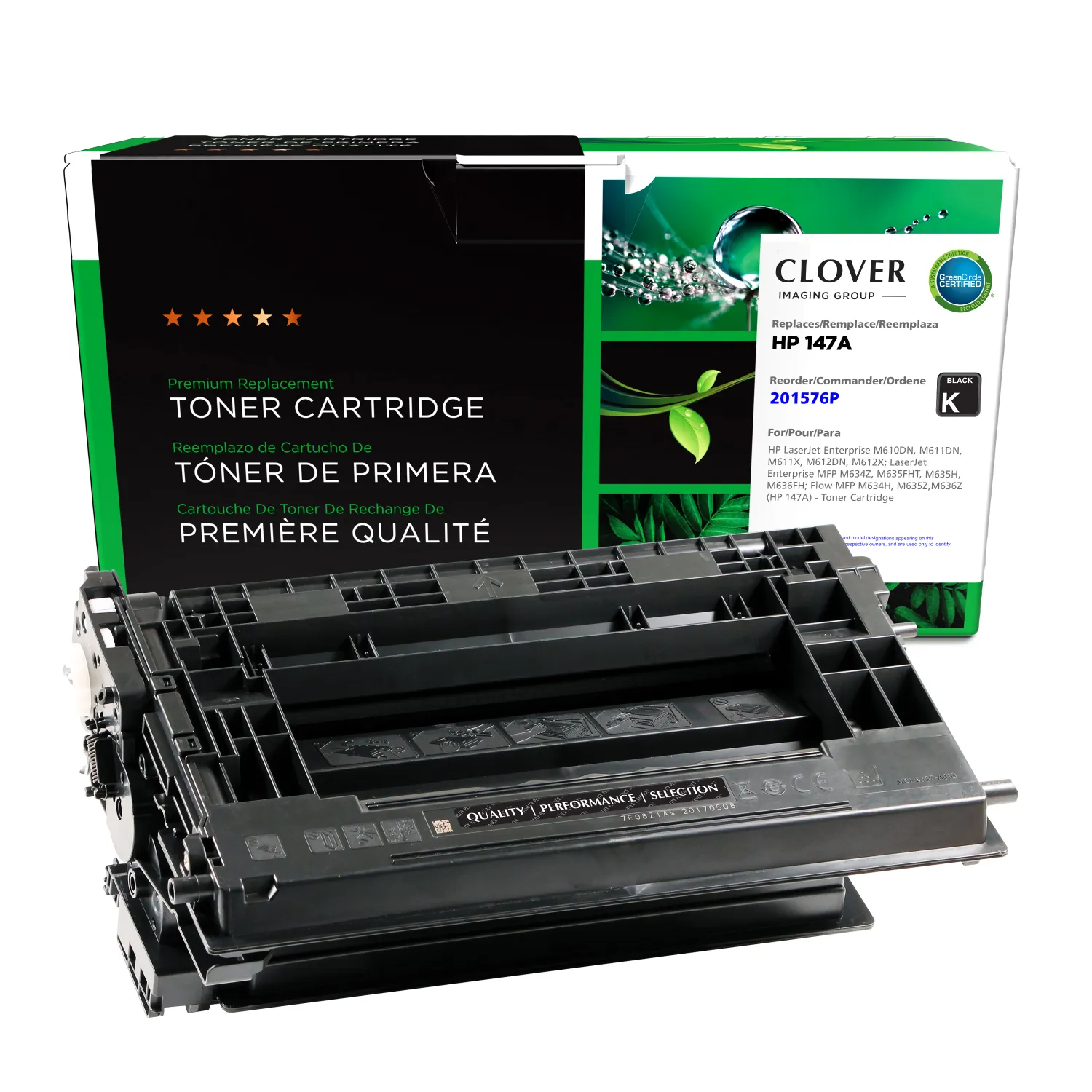 Clover Remanufactured Toner Cartridge (New Chip) for HP 147A (W1470A) 201576P