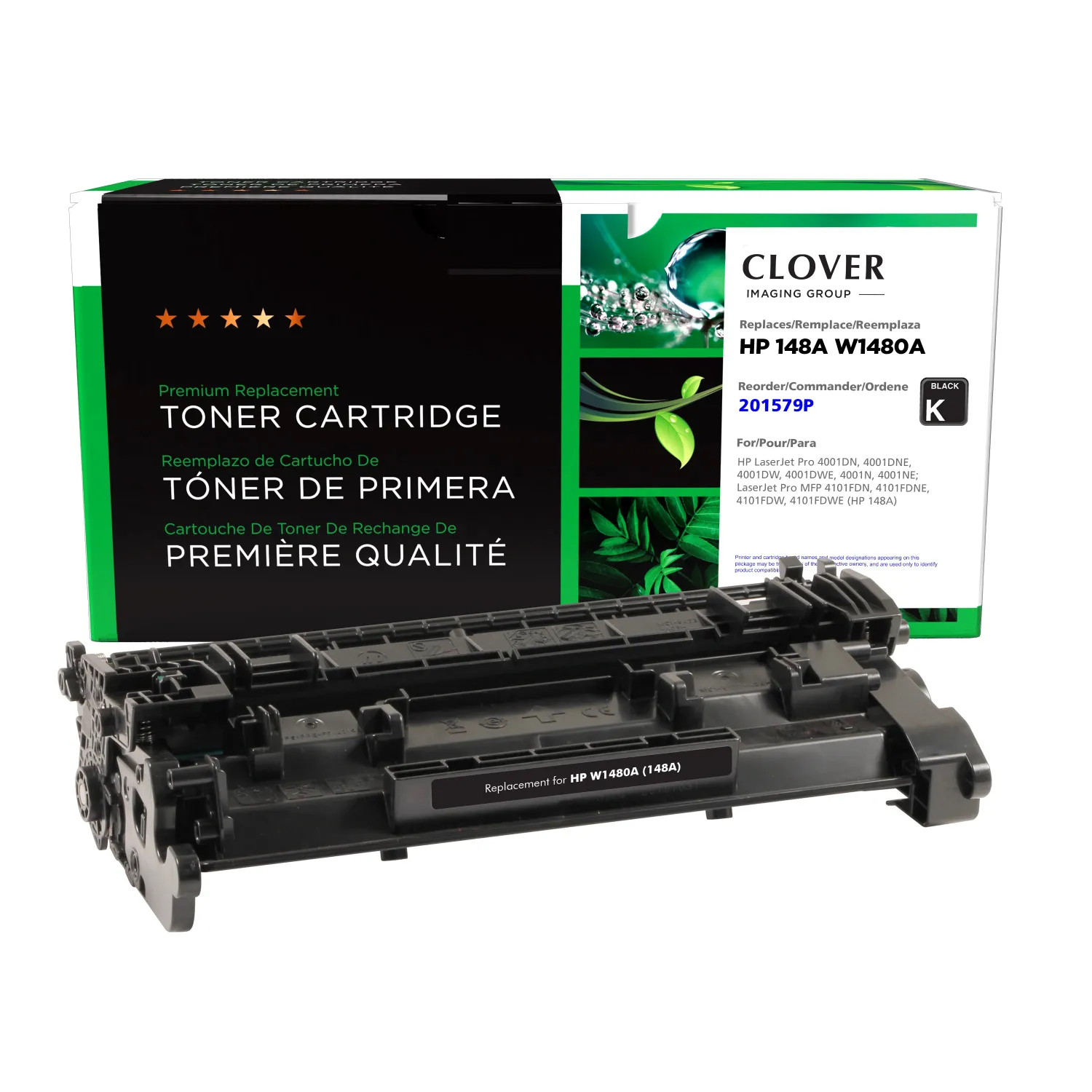 Clover Remanufactured Toner Cartridge (New Chip) for HP 148A (W1480A) 201579P