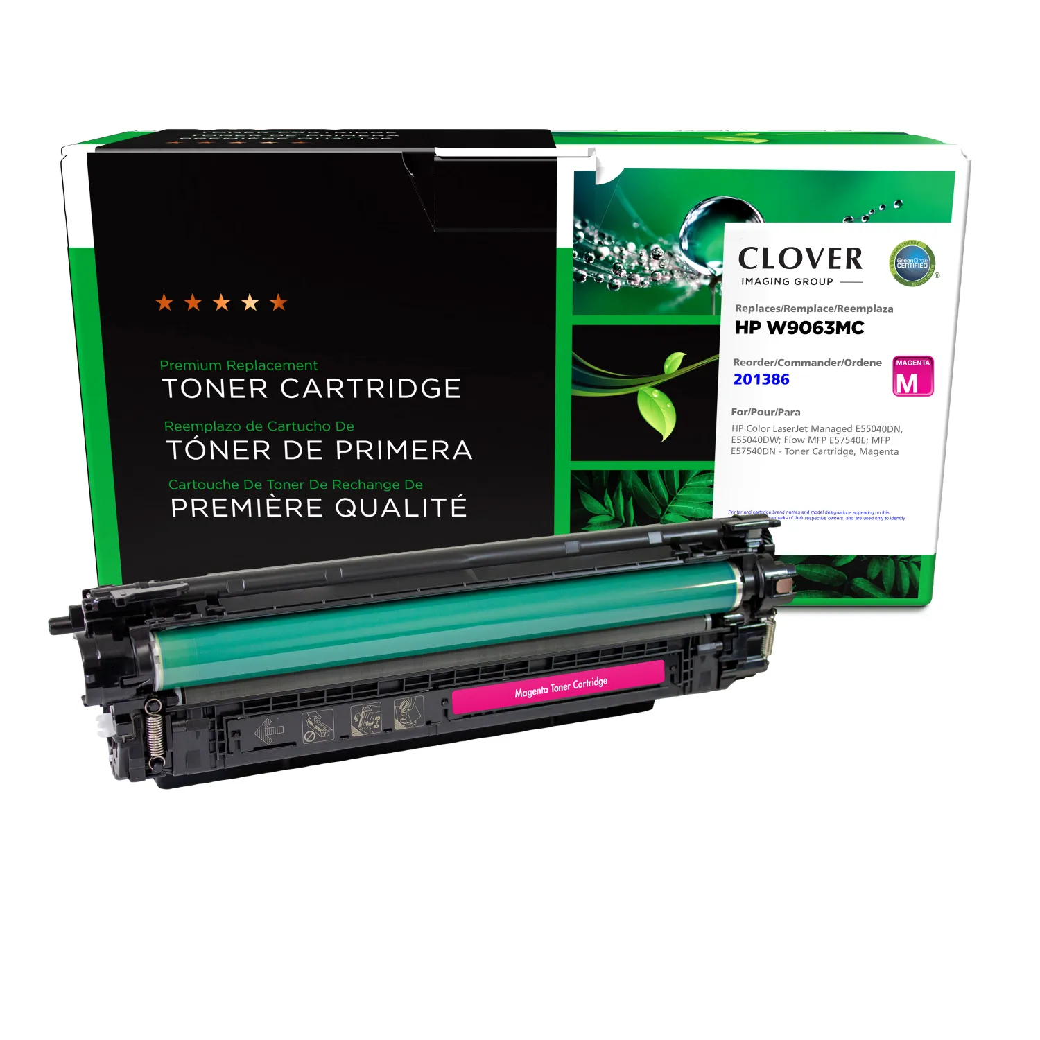 Clover Remanufactured Magenta Toner Cartridge for HP W9063MC 201386