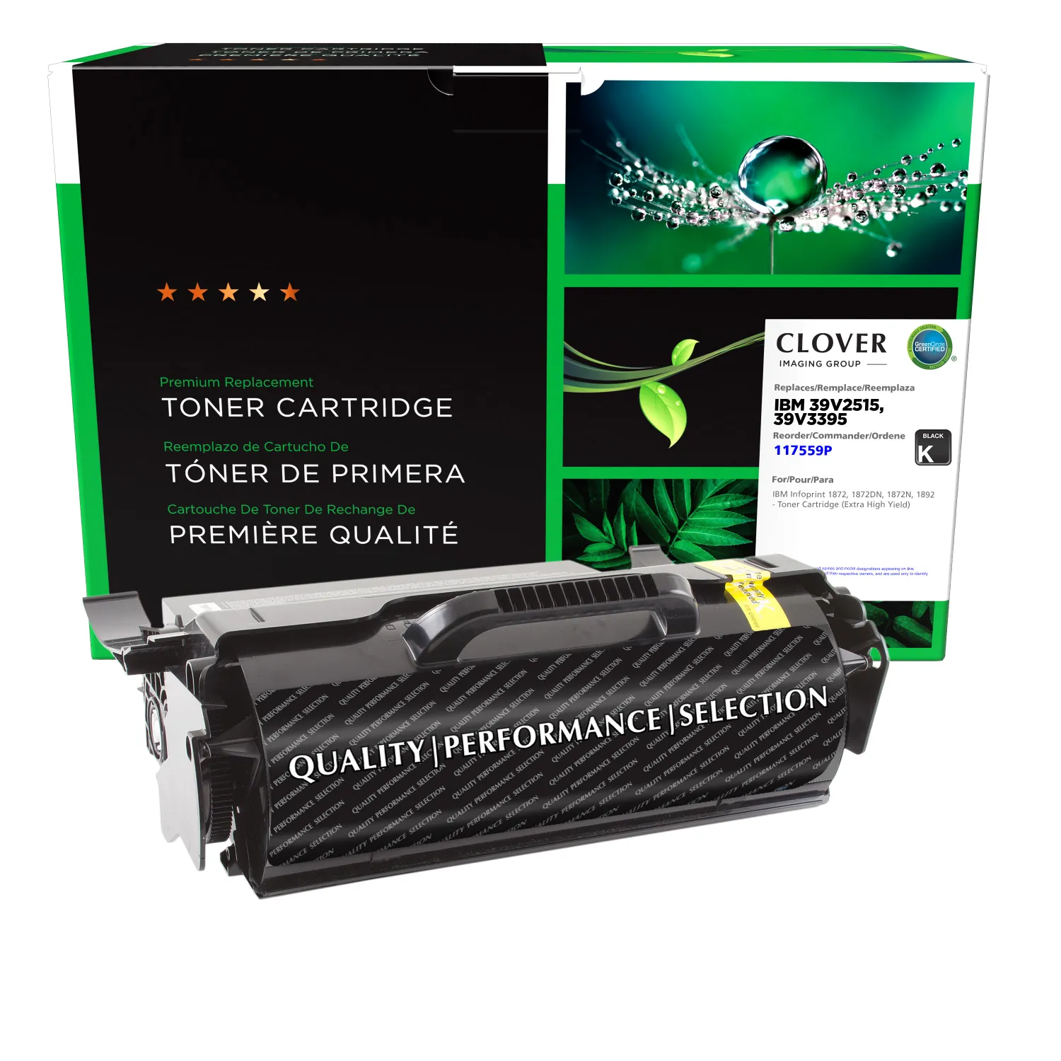 Clover Remanufactured Extra High Yield Toner Cartridge for IBM 1872/1892 117559P