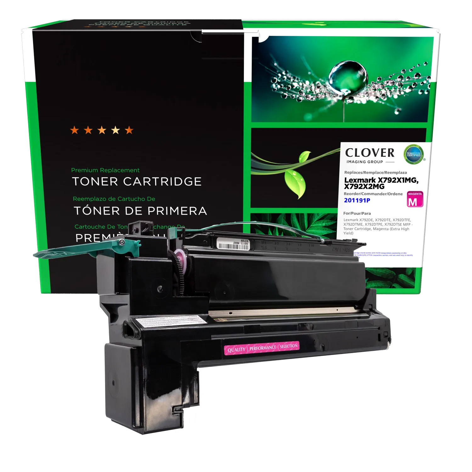 Clover Remanufactured Extra High Yield Magenta Toner Cartridge for Lexmark X792 201191P