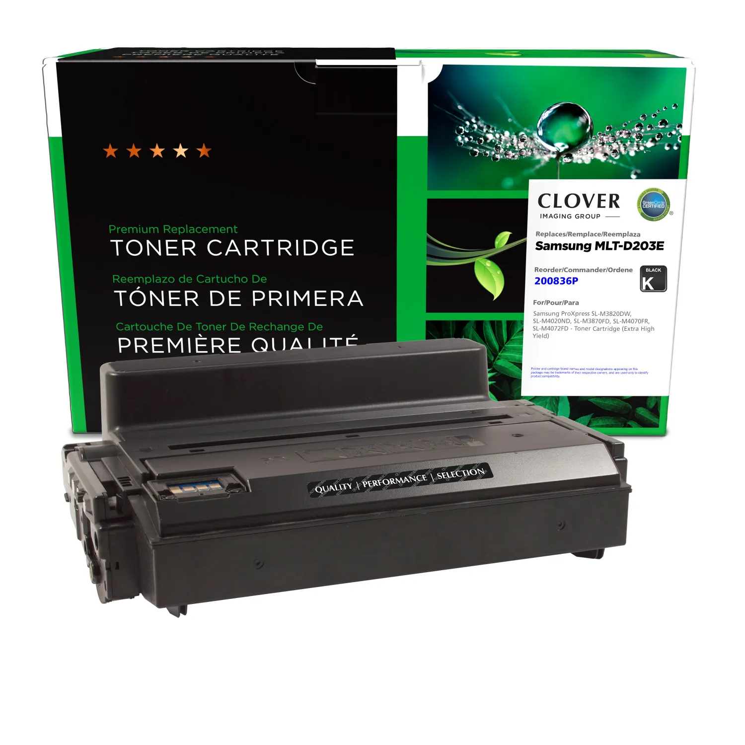 Clover Remanufactured Extra High Yield Toner Cartridge for Samsung MLT-D203E 200836P