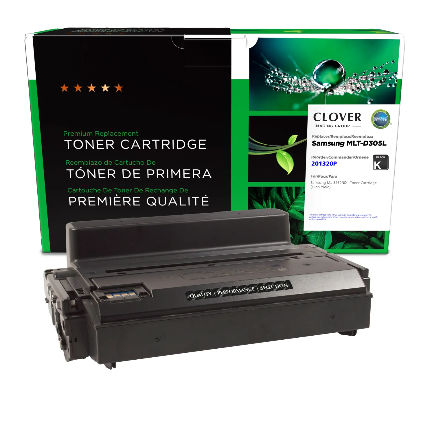Clover Remanufactured High Yield Toner Cartridge for Samsung MLT-D305L 201320P