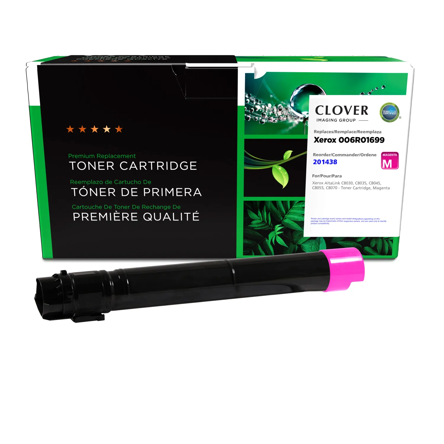 Clover Remanufactured Magenta Toner Cartridge for Xerox 006R01699 201438