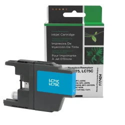 Clover Remanufactured High Yield Cyan Ink Cartridge for Brother LC71/LC75 117424