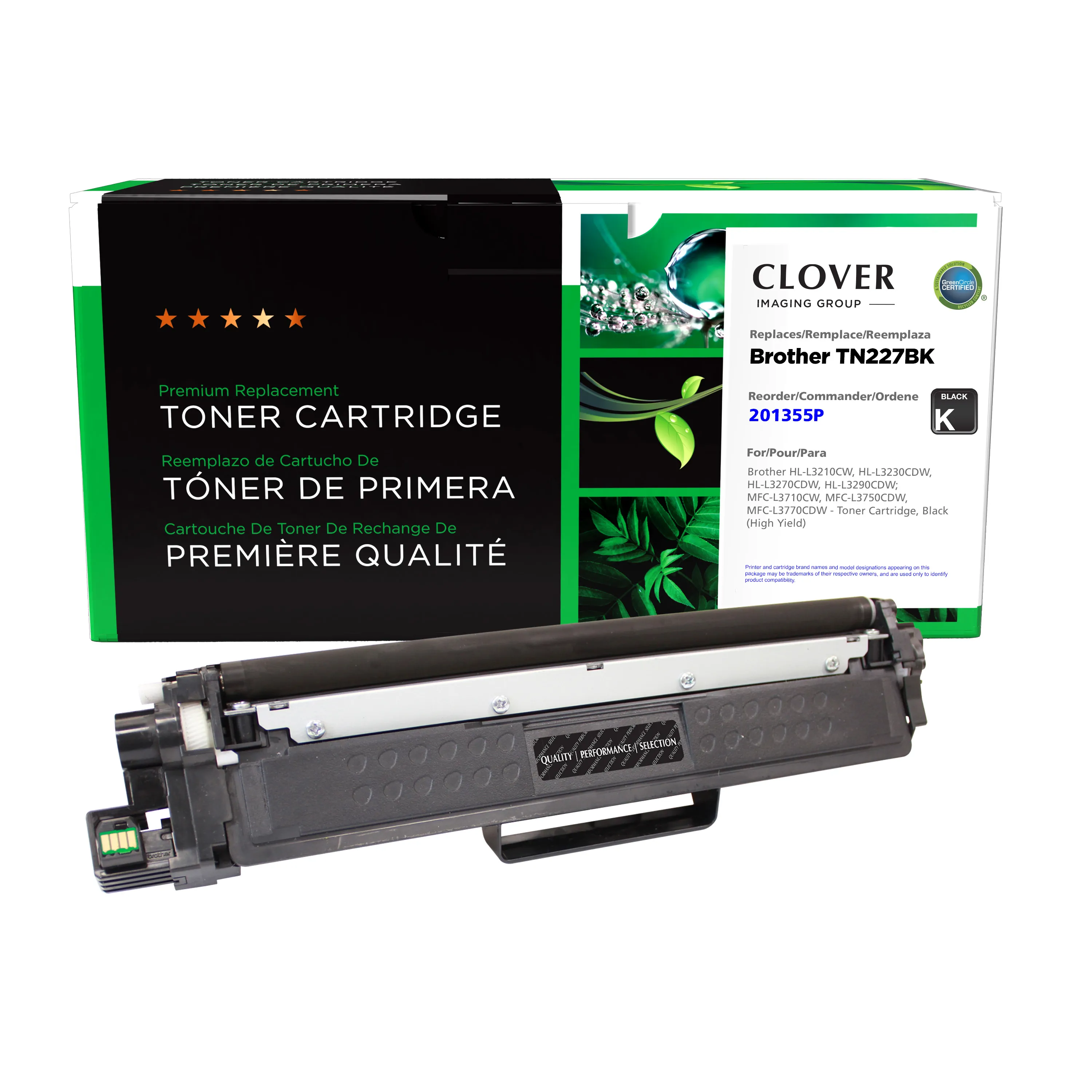 Brother Genuine TN-227BK High Yield Black Printer Toner Cartridge