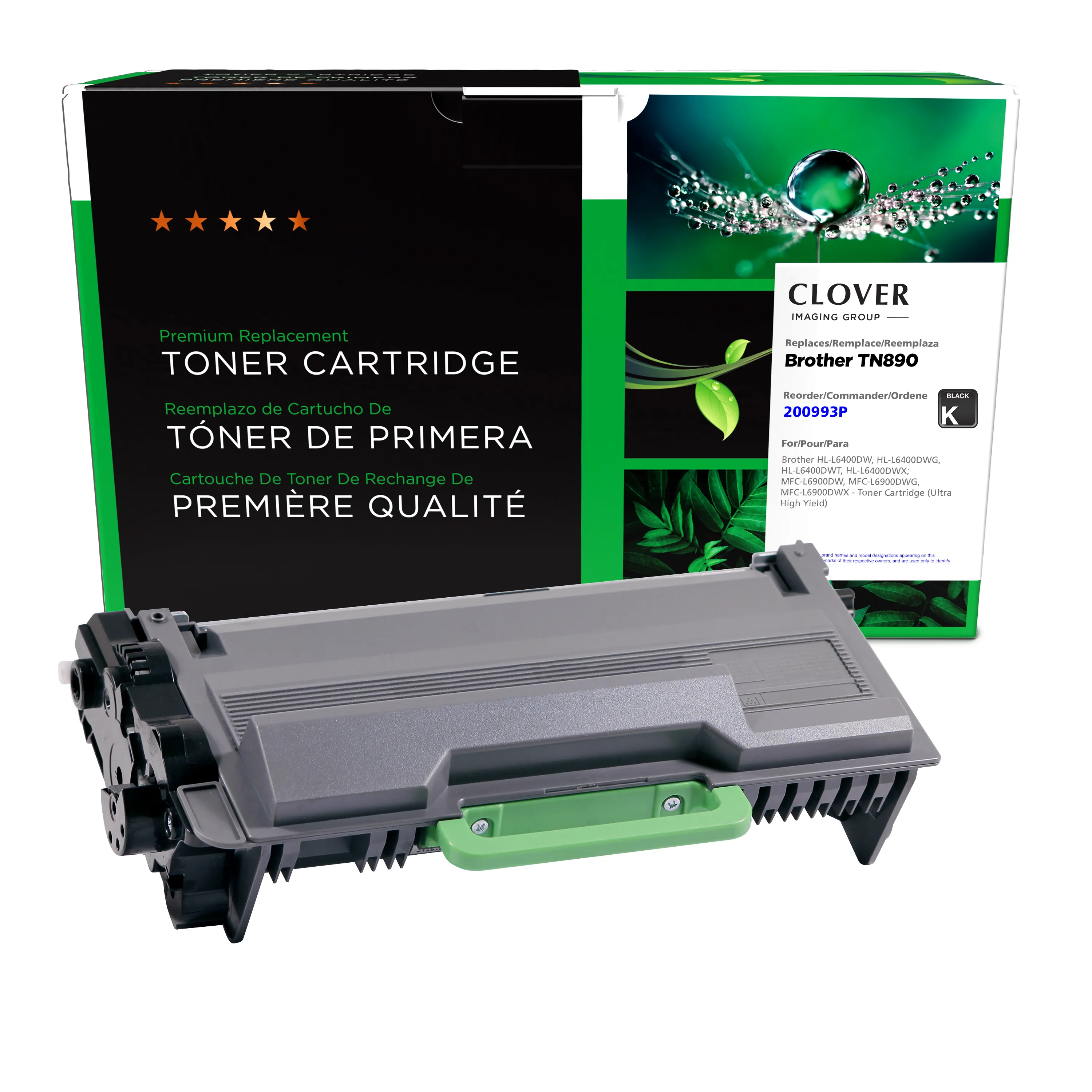 Remanufactured Black Ultra High-Yield Toner, Replacement for TN890, 20,000 Page-Yield Remanufactured Black Ultra High-Yield Toner, Replacement for TN890, 20,000 Page-Yield
