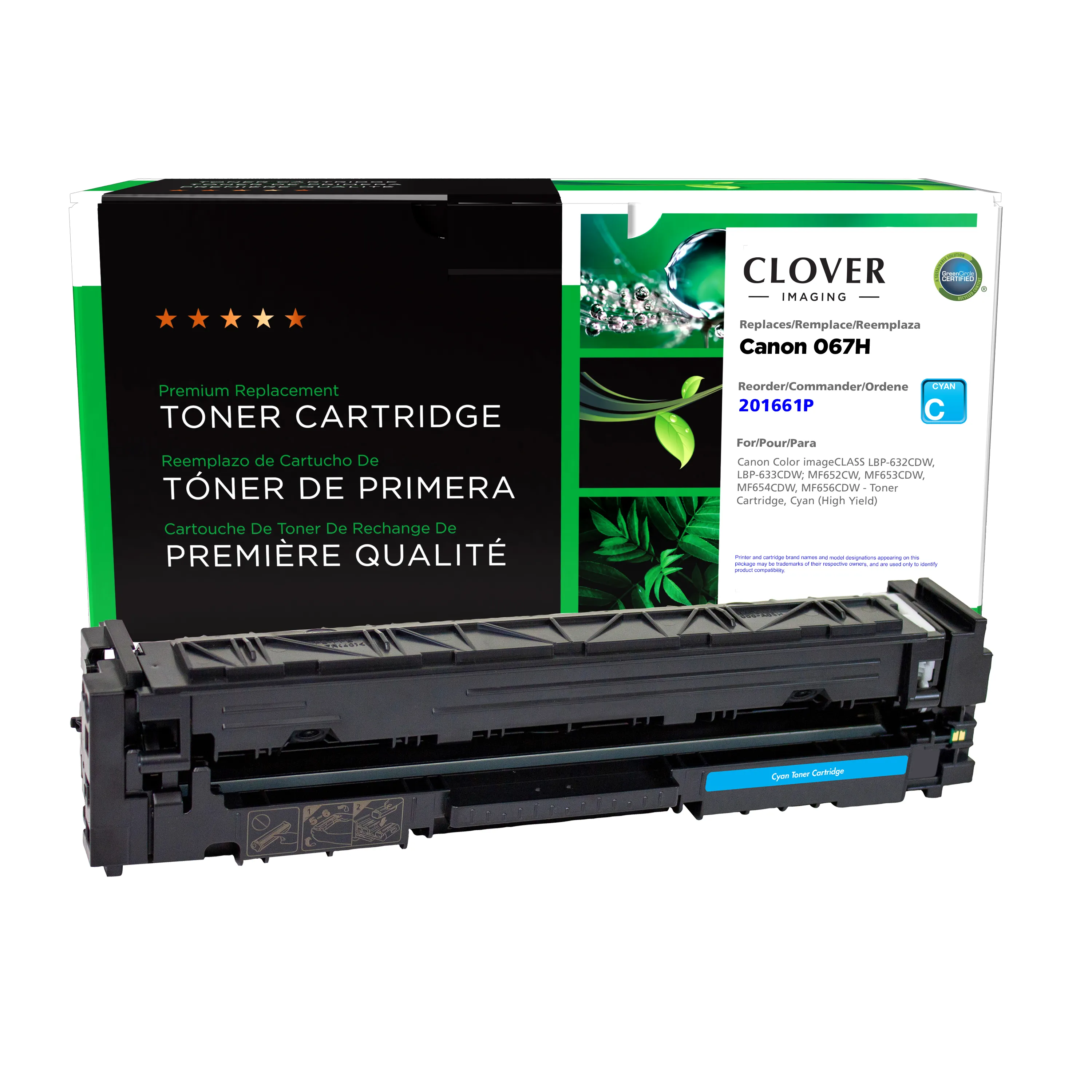 Canon 067HC 5105C001 Remanufactured Cyan Color Laser Cartridge