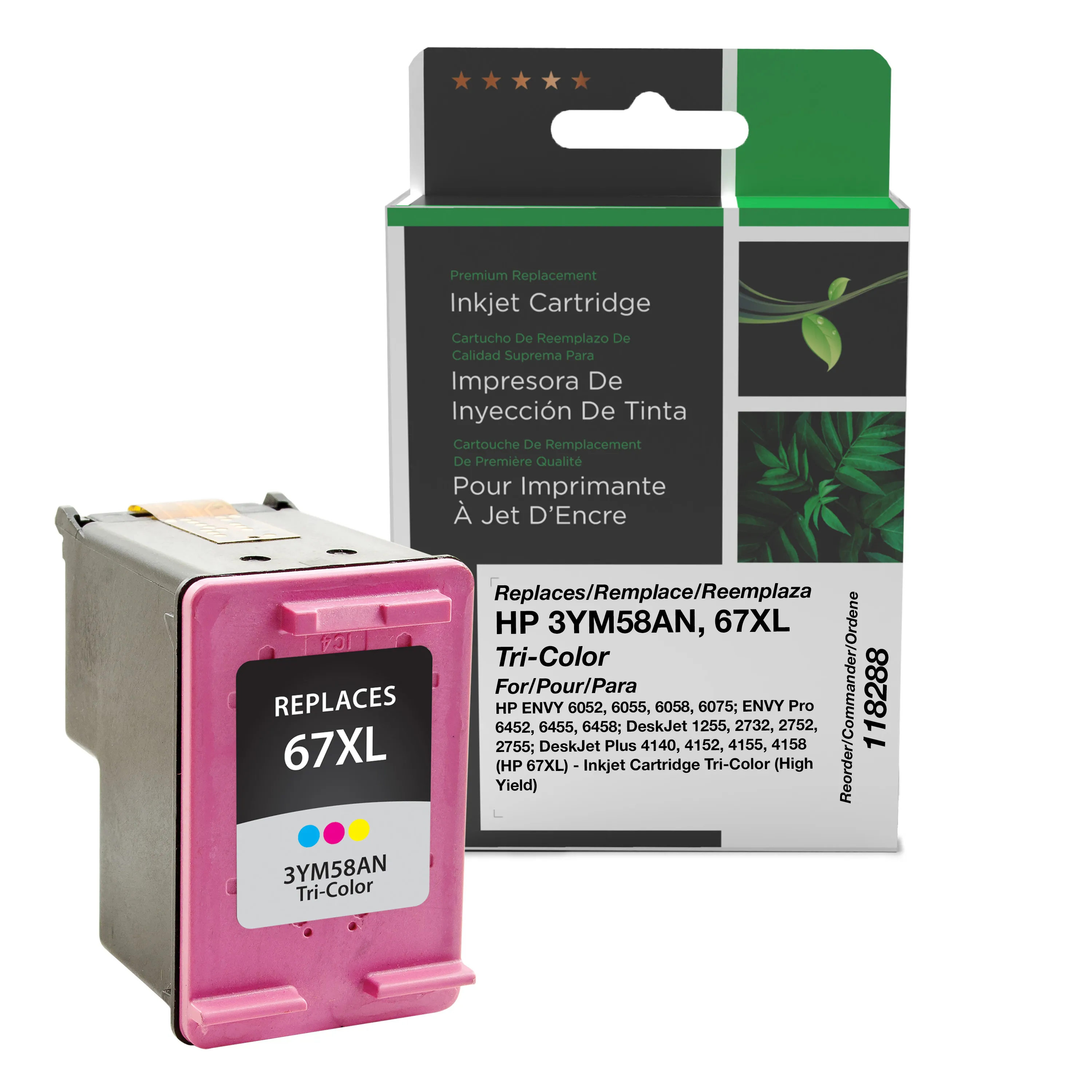 Remanufactured Tri-Color Ink, Replacement for 67XL (3YM58AN), 200 Page-Yield Remanufactured Tri-Color Ink, Replacement for 67XL (3YM58AN), 200 Page-Yield