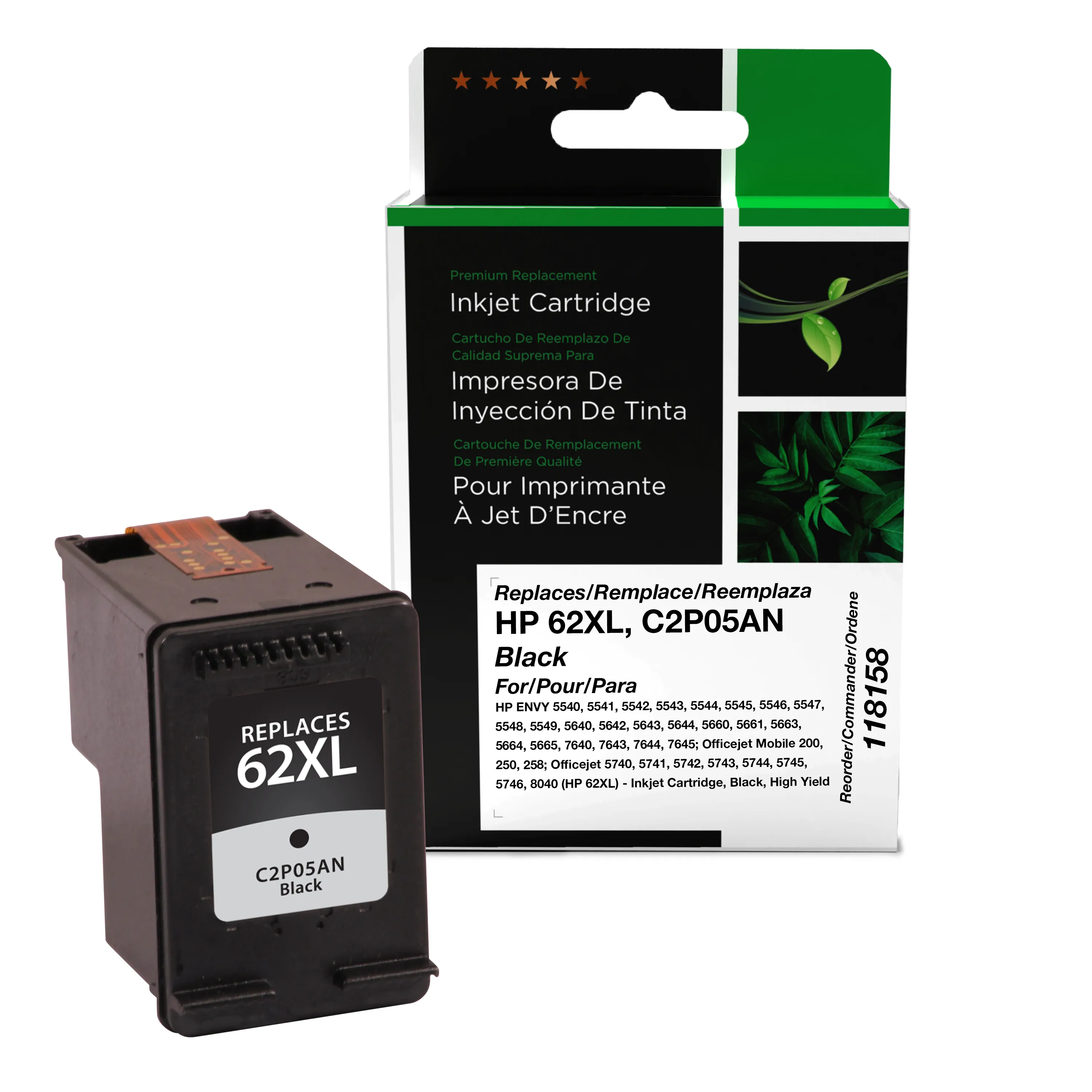 HP 62XL, (C2P05AN) High-Yield Black Original Ink Cartridge HP 62XL, (C2P05AN) High-Yield Black Original Ink Cartridge