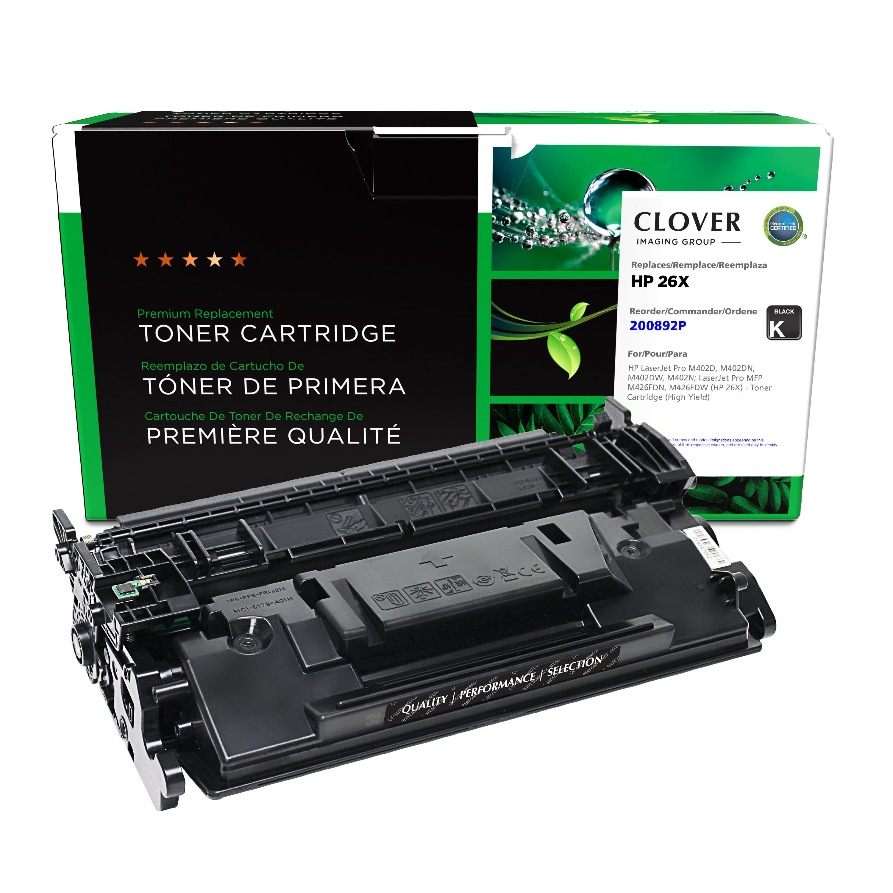 HP CF226X Remanufactured Black Laser Cartridge | Clover Imaging