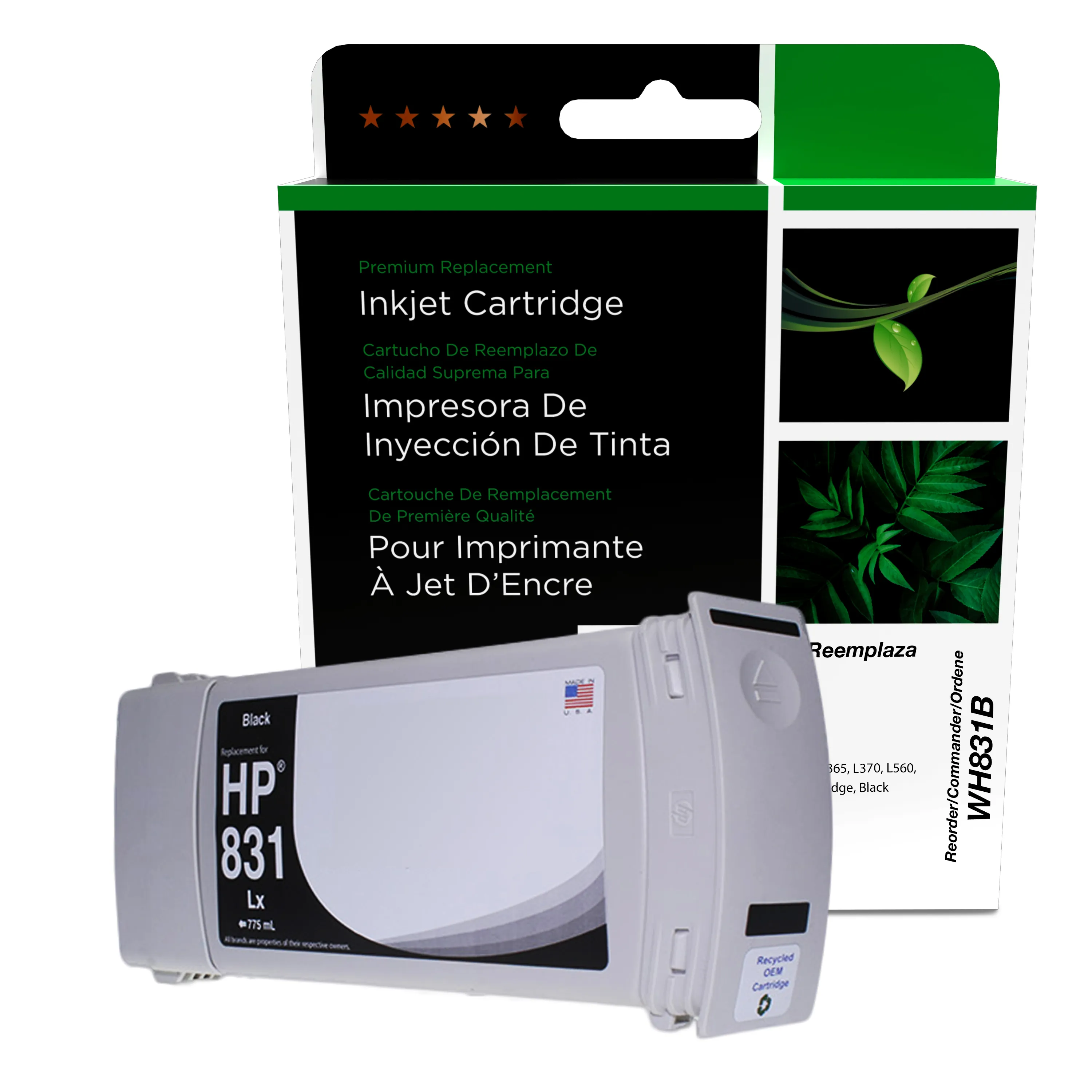HP CZ682A Remanufactured Black Wide Format Ink Cartridge | Clover