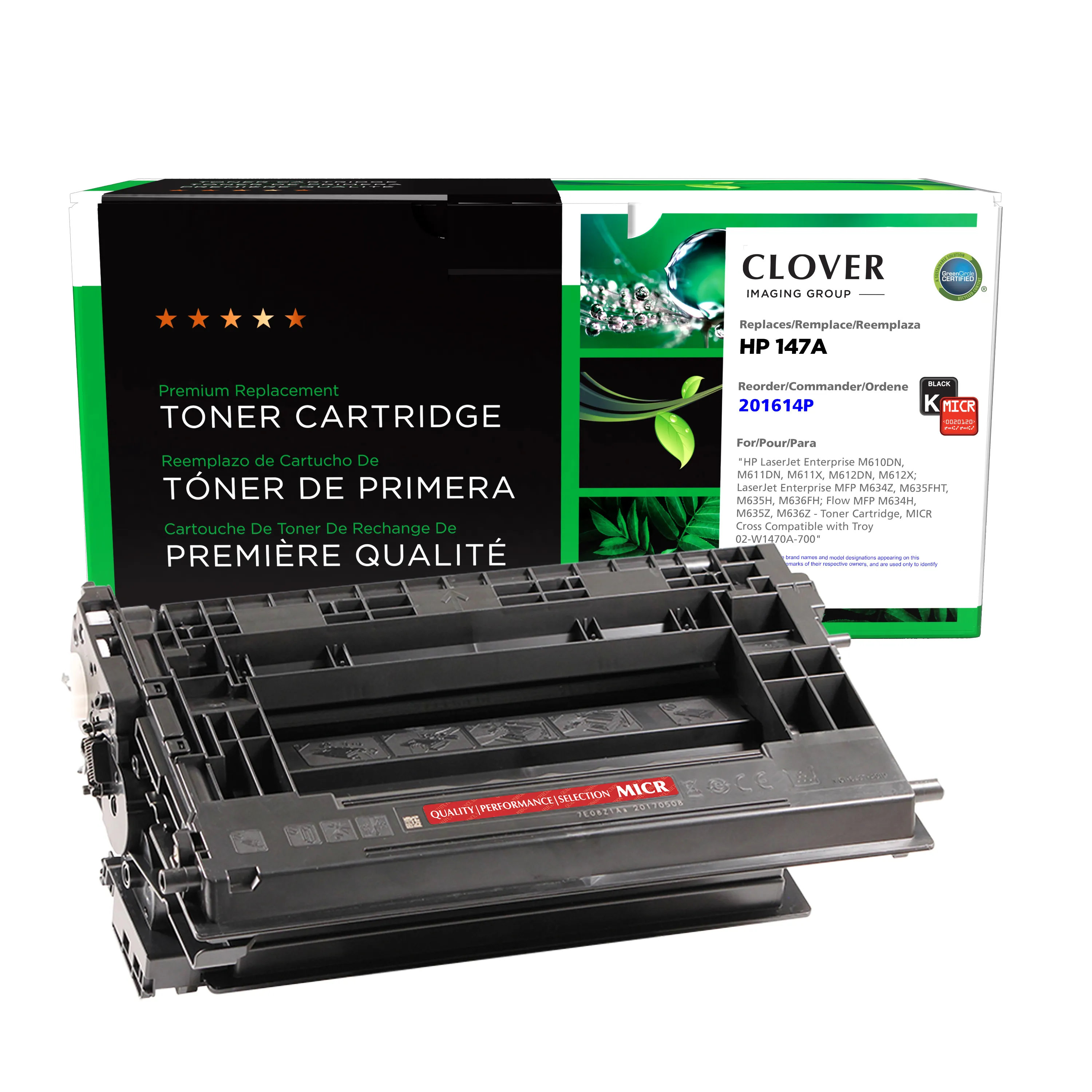 HP W1470A(M) Remanufactured Black MICR | Clover Imaging Group USA