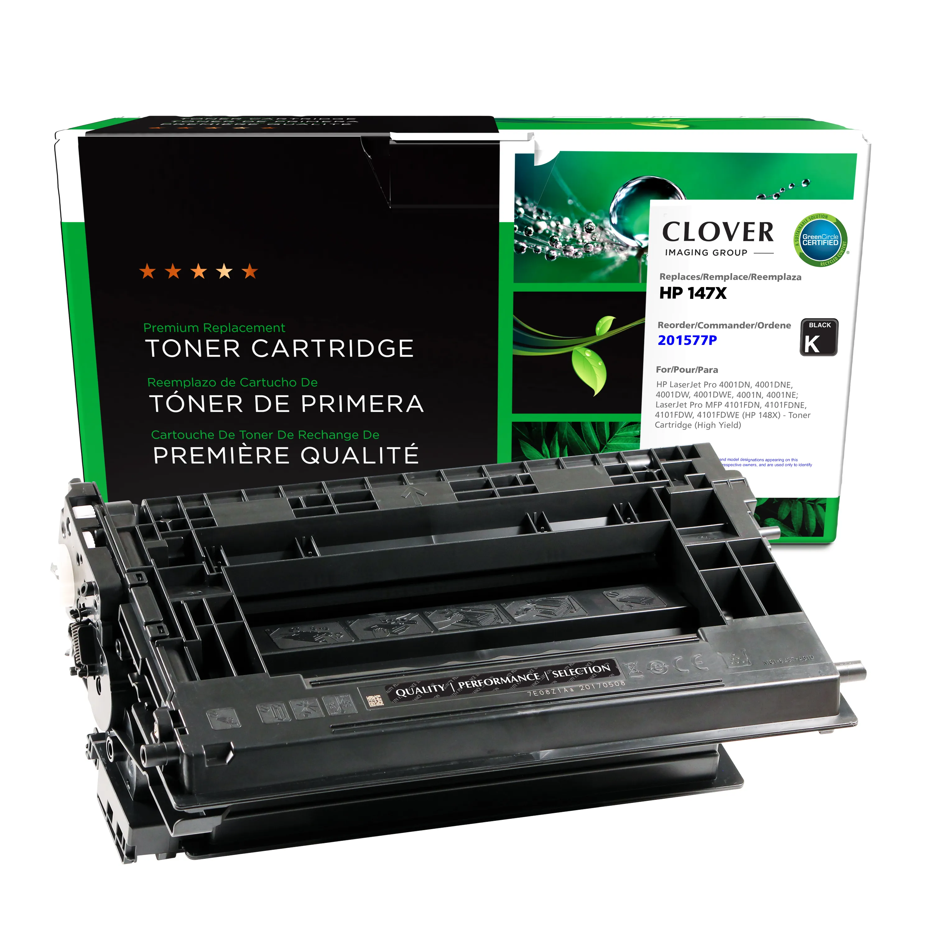 Remanufactured Black High-Yield Toner, Replacement for 147X (W1470X), 25,200 Page-Yield