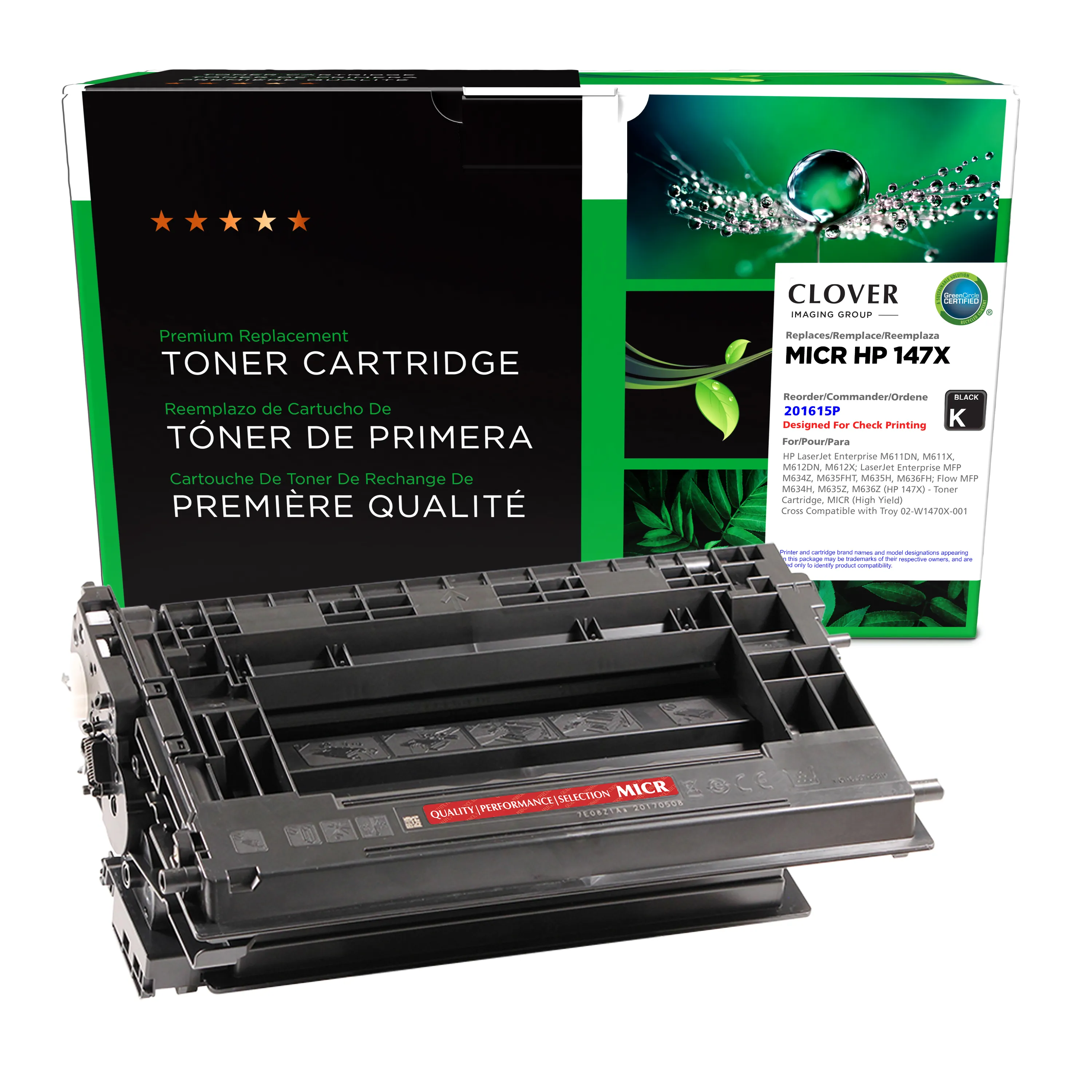 Remanufactured Black High-Yield Toner, Replacement for 147X (W1470X), 25,200 Page-Yield