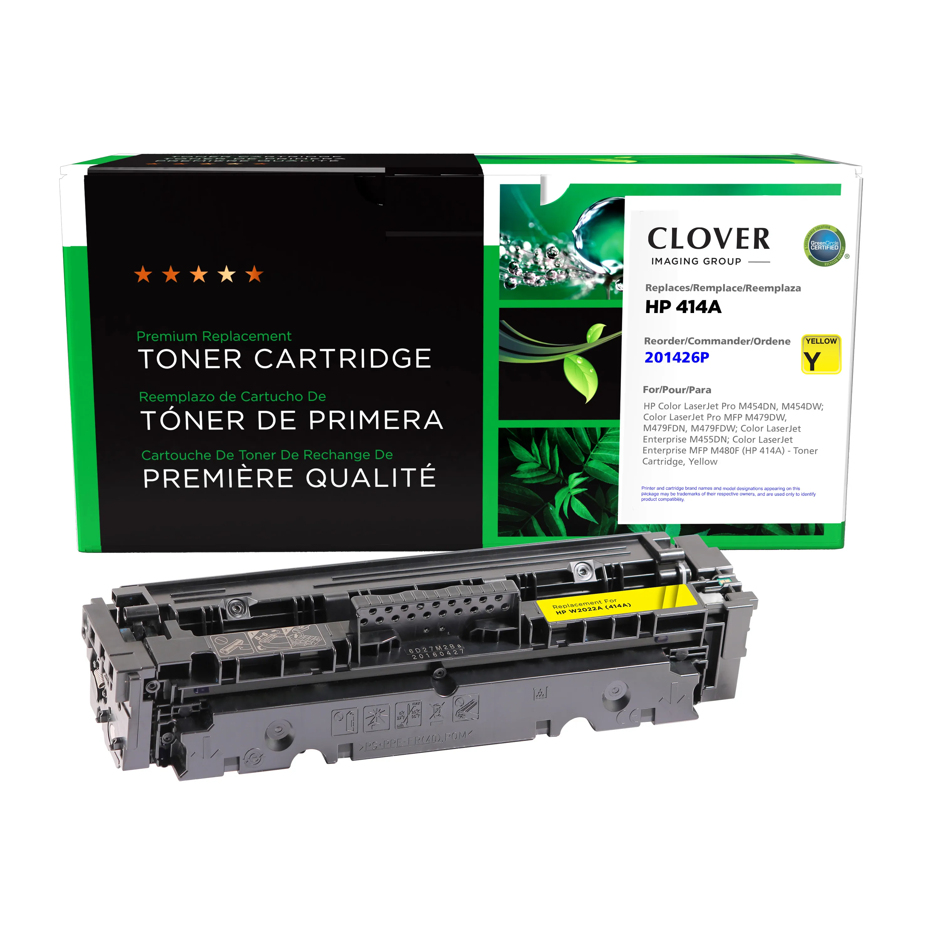 HP W2022A Remanufactured Yellow Color Laser Cartridge Clover