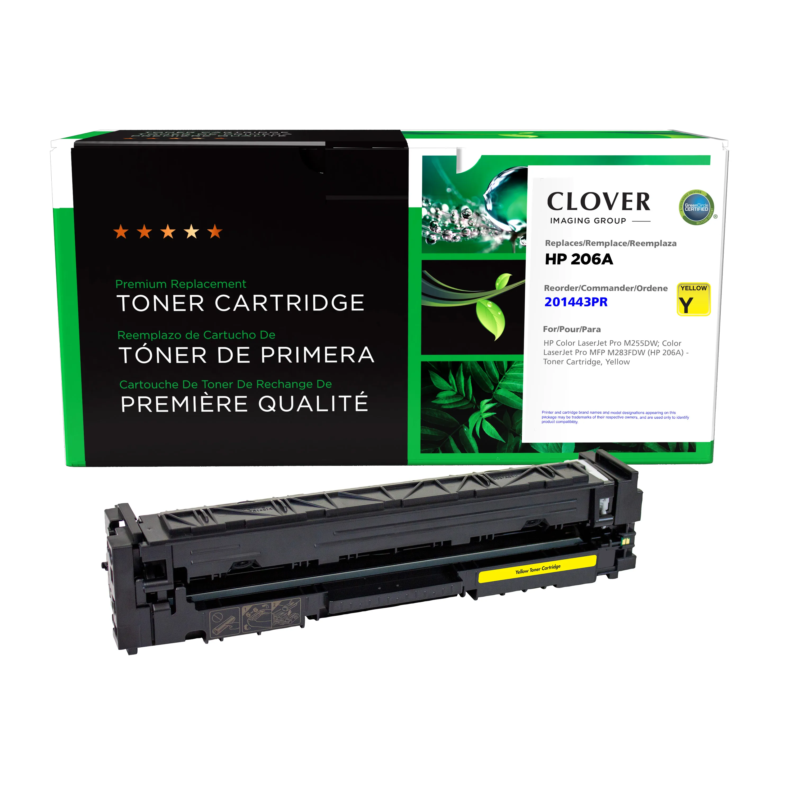 Remanufactured Yellow Toner, Replacement for 206A (W2112A), Page-Yield 1,250 Remanufactured Yellow Toner, Replacement for 206A (W2112A), Page-Yield 1,250