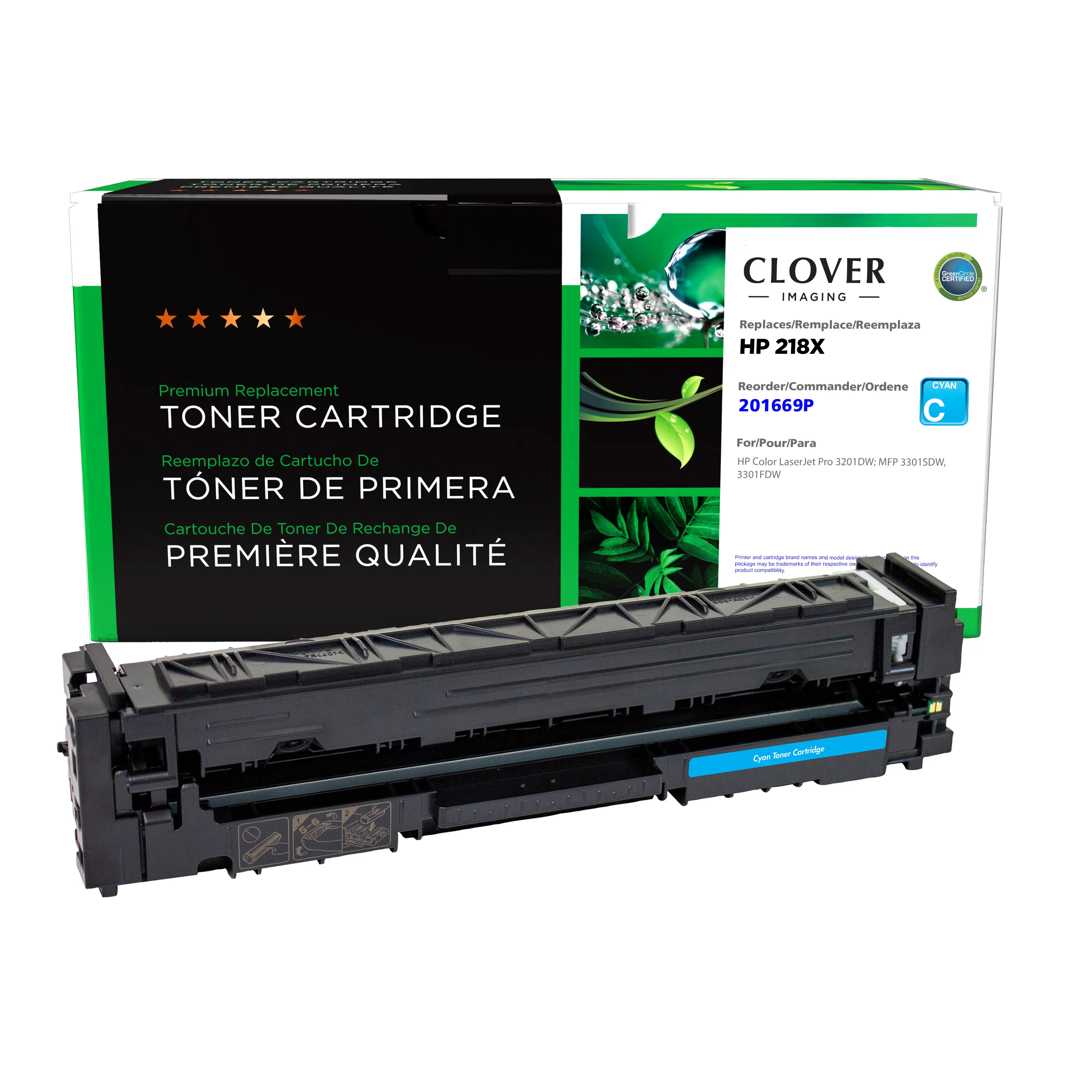 HP W2181X Remanufactured Cyan Color Laser Cartridge | Clover
